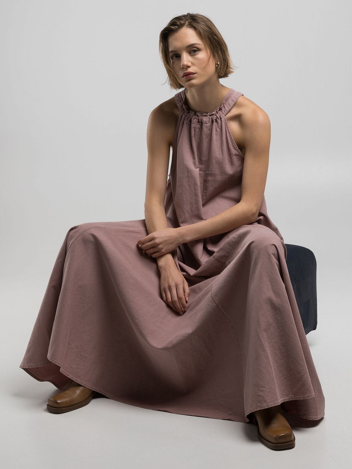 ワンピース Rojina ribbon dress AM1250 Long a-line dress Powder rose | Replay Jeans