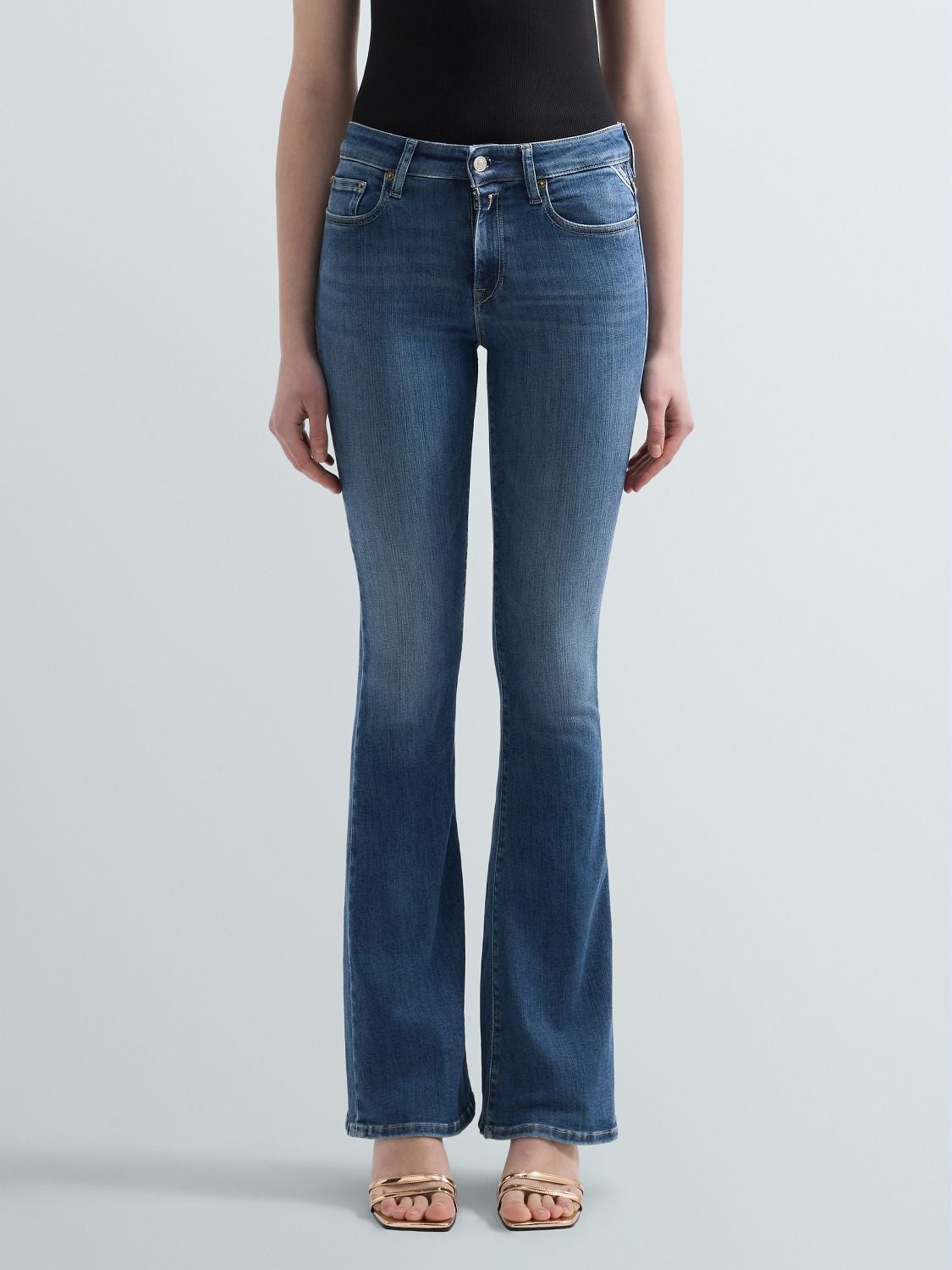 REPLAY JOELLA FLARED BOOTCUT JEANS WA534 .000.69D 143 MEDIUM BLUE 2