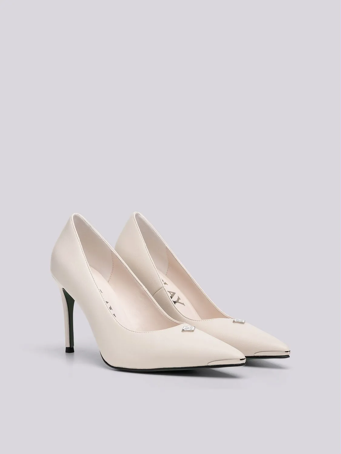 Martine block pointed-toe pumps Ivory | Replay Jeans
