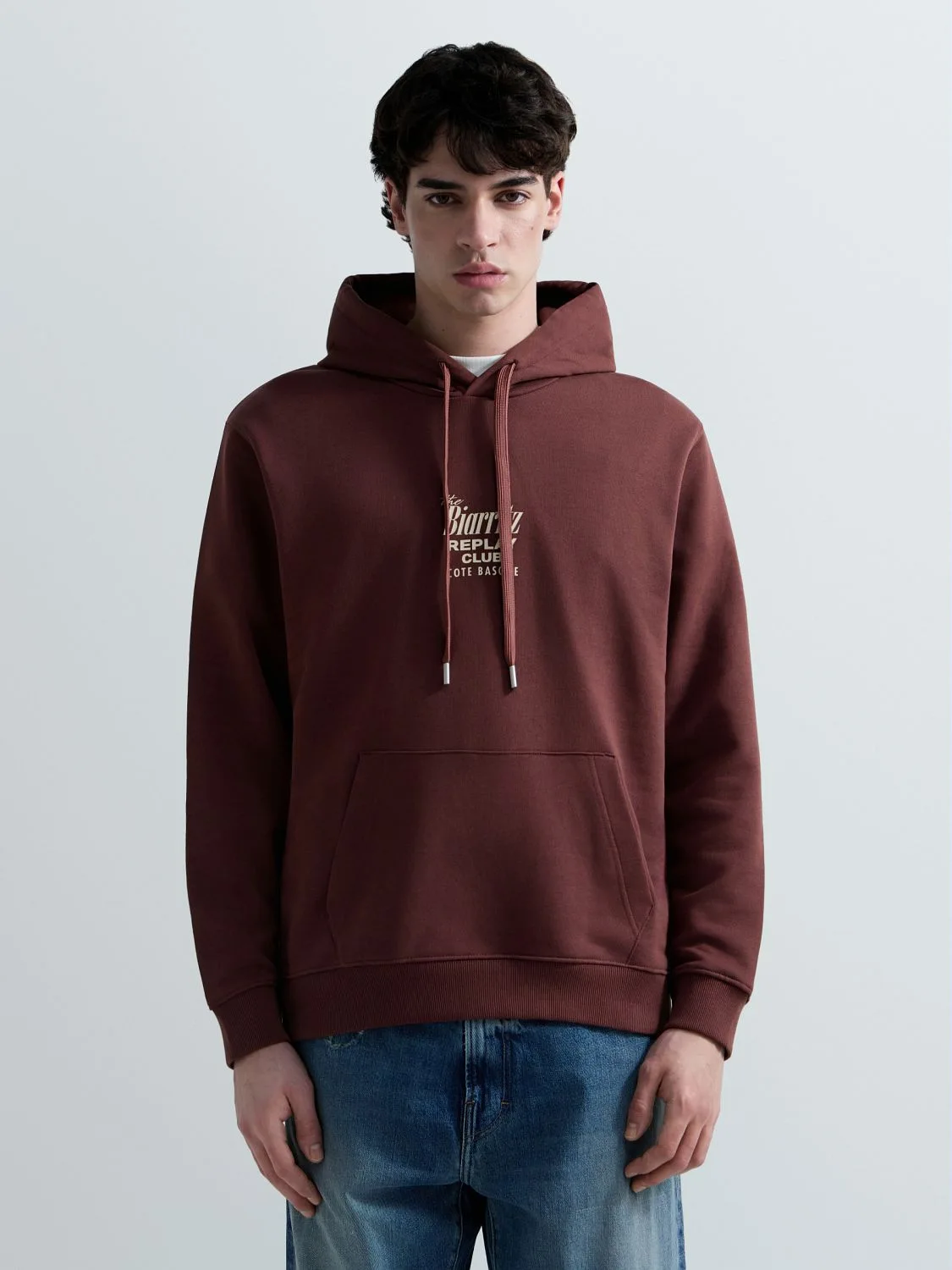 TERRY COTTON HOODY WITH PRINT