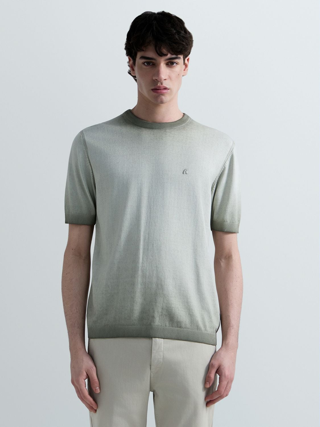 REPLAY OMBRE COTTON REGULAR-FIT SWEATER UK4718.000.G20785A TUNDRA GREEN 2