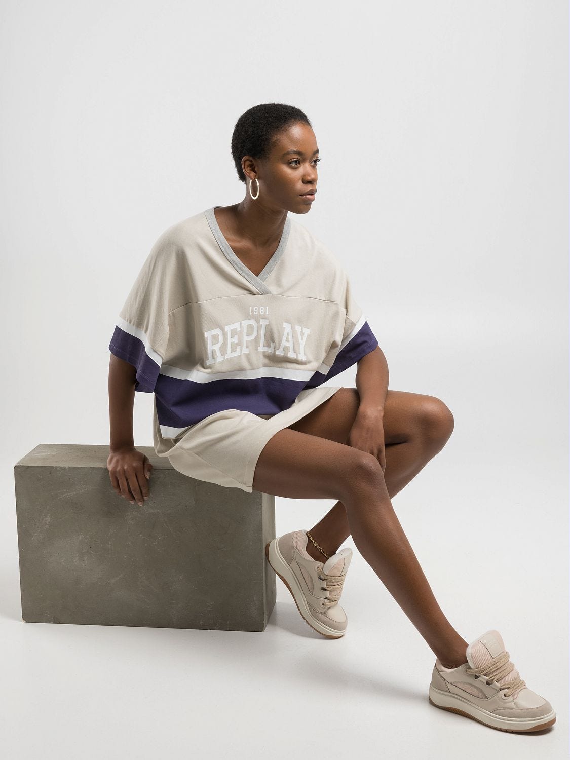 お歳暮 人気 T-shirt Jeans Replay | Alabaster dress mini ワンピース