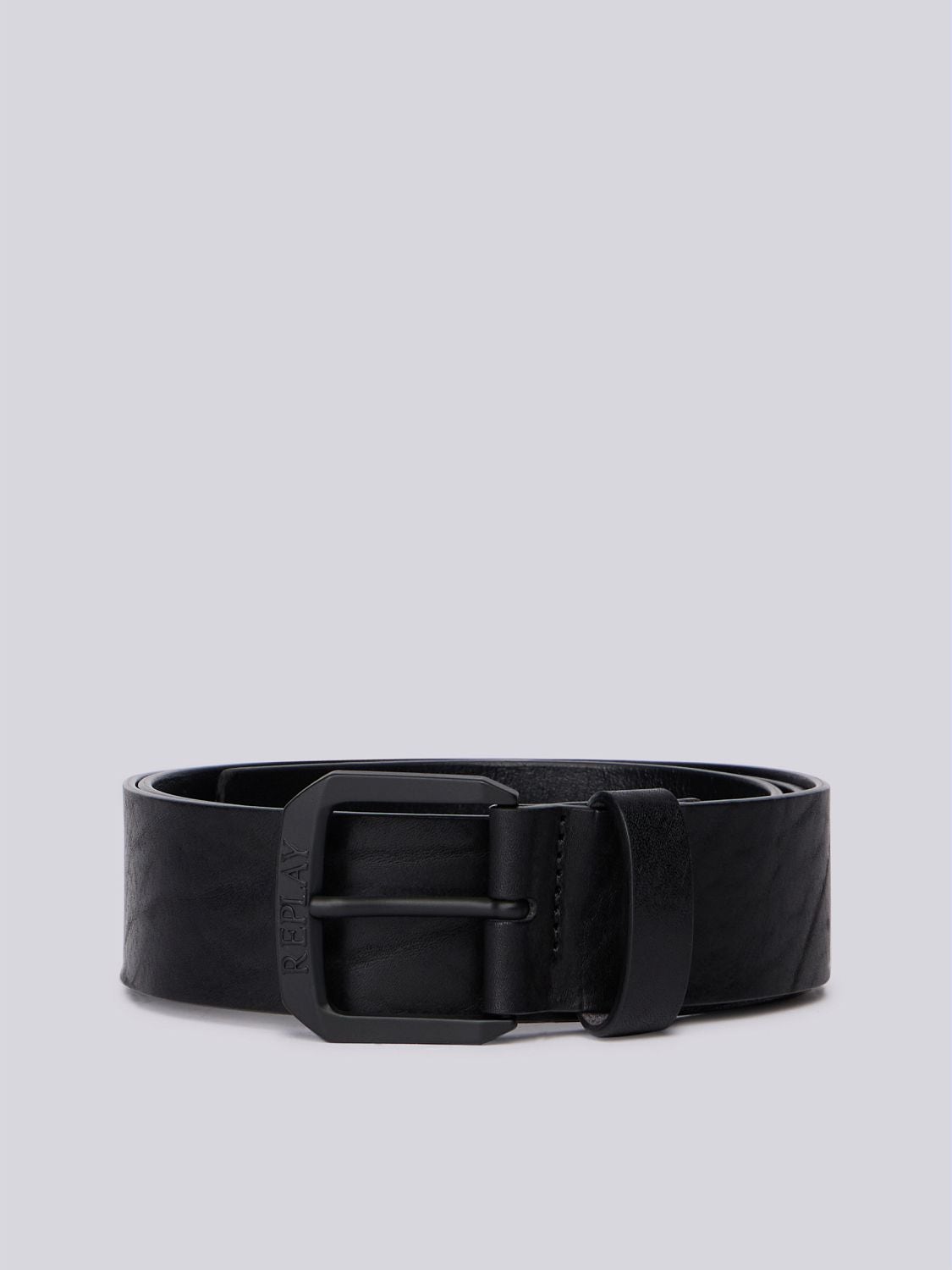 REPLAY VINTAGE LEATHER BELT AM2515.000.A3077 BLACK 1