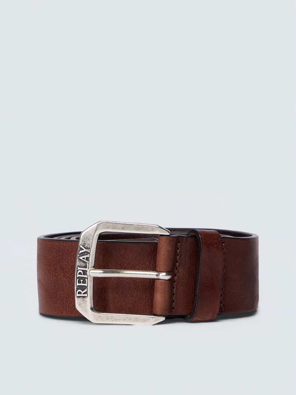 REPLAY VINTAGE LEATHER BELT AM2515.000.A3077 FADE TOBACCO 1