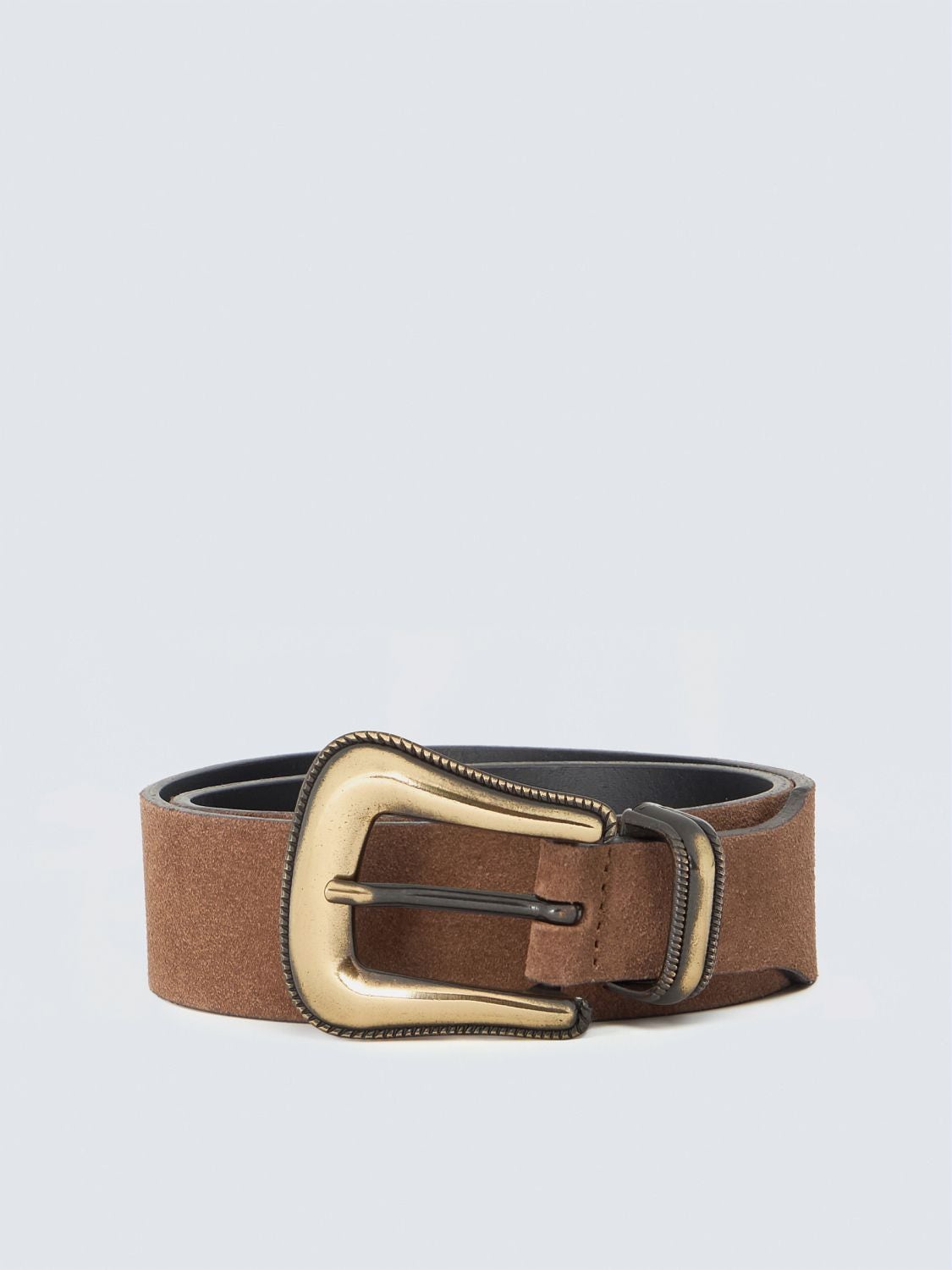 REPLAY SUEDE BELT WITH METAL TIP AW00B4.000.A7243P DARK BROWN 1