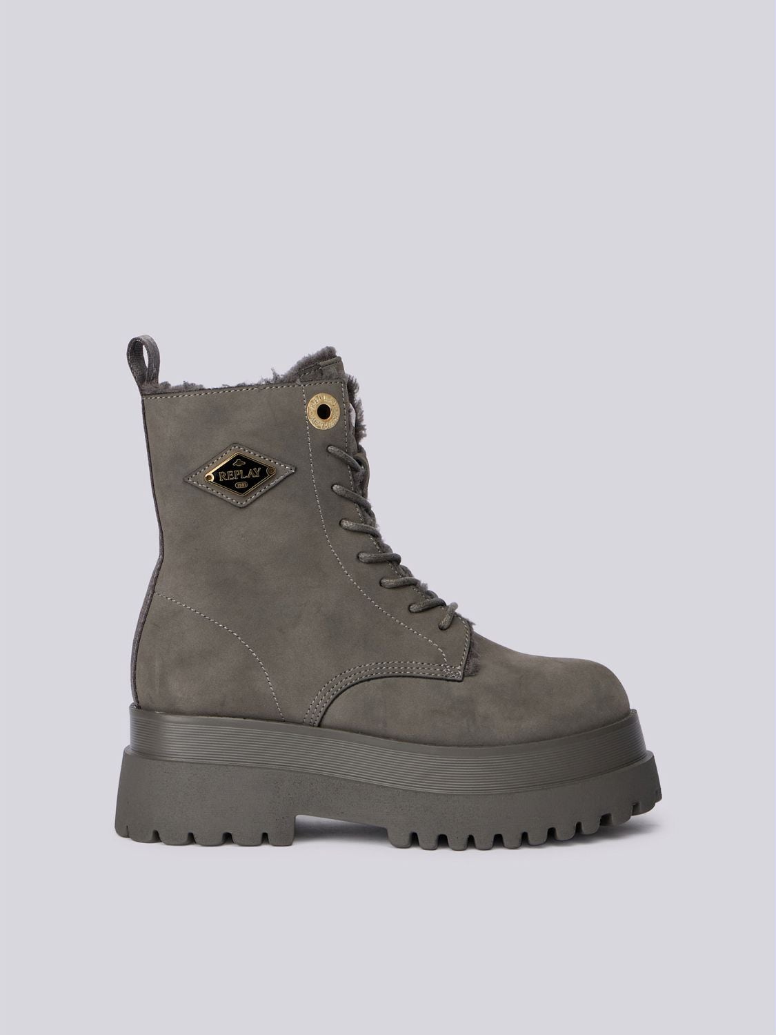 REPLAY ANY RHOMBUS ANKLE BOOTS GWL72 .000.C0029S GREY 1