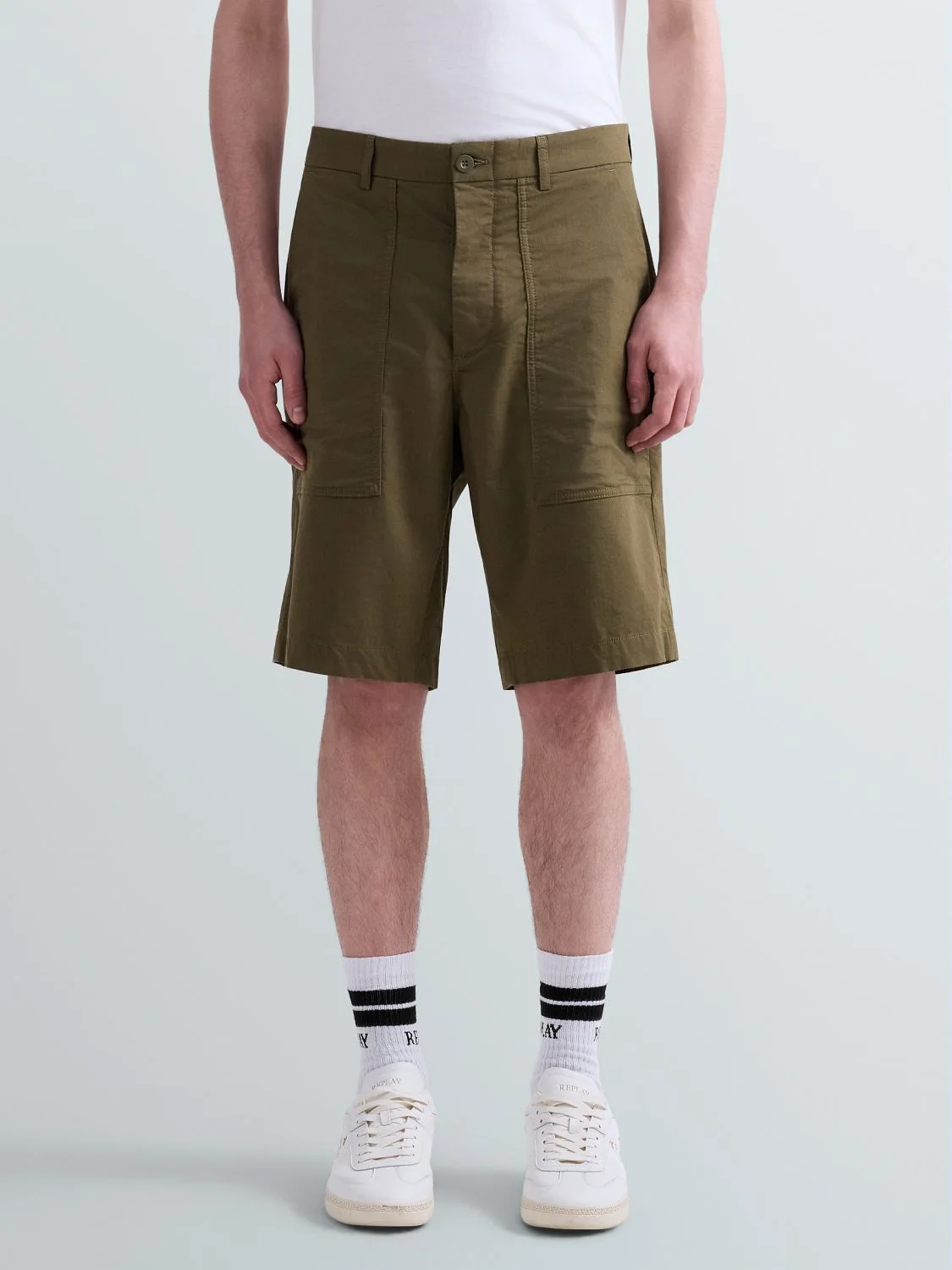 REGULAR-FIT TWILL SHORTS