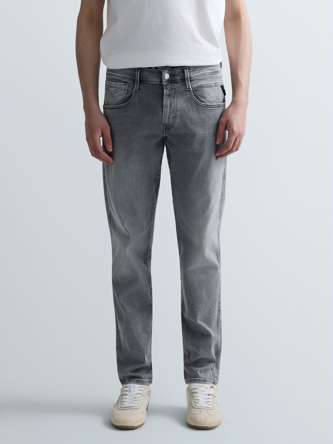 REPLAY ANBASS SLIM-FIT JEANS M914E .000.661 07B MEDIUM GREY 2