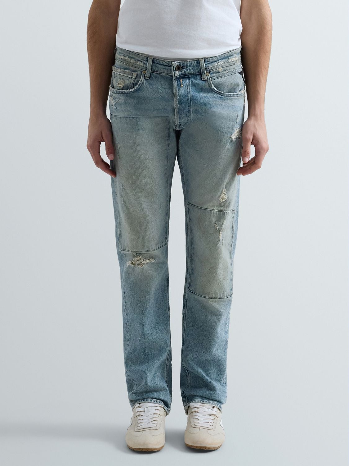 REPLAY GROVER STRAIGHT-FIT JEANS MA972W.000.795 128 LIGHT BLUE 2