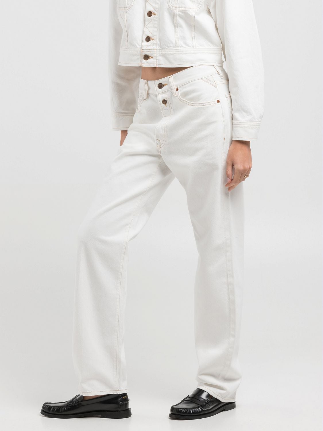 REPLAY W9ZERO1 STRAIGHT-FIT JEANS W9Z1  .000.858009A NATURAL WHITE 2