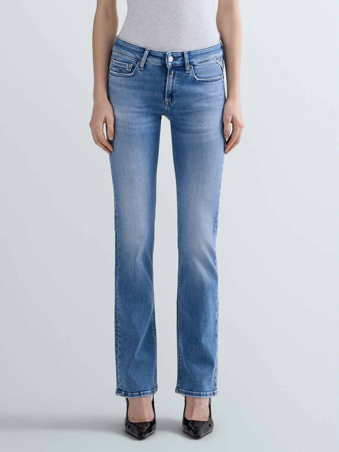 REPLAY NEW LUZ FLARED-FIT BOOTCUT JEANS WLH689.000.69D 145 DARK BLUE 2
