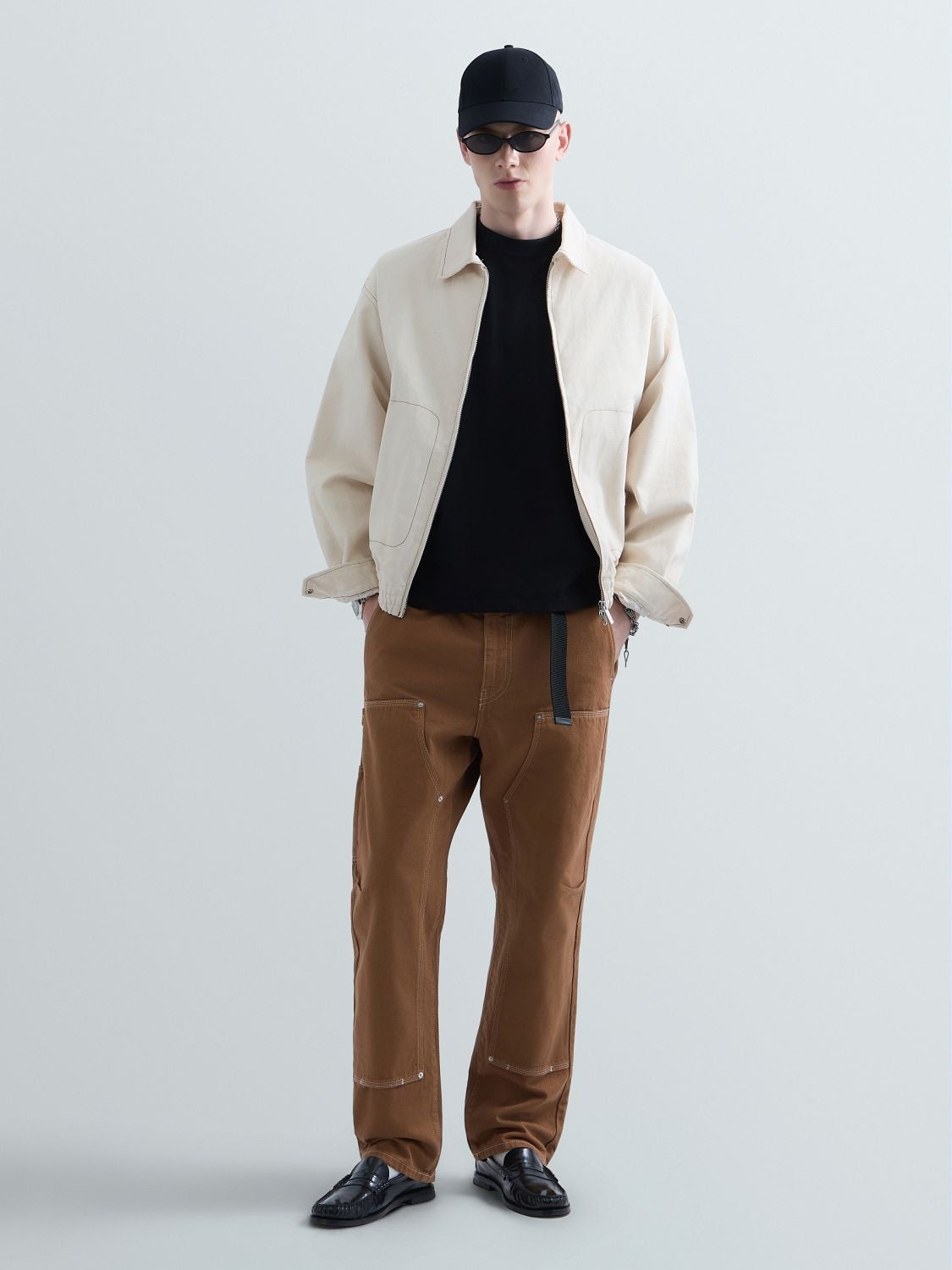 REPLAY REPLAY INC. UNISEX STRAIGHT-FIT CARPENTER PANTS KU1010.000.D855669 SADDLE BROWN 1