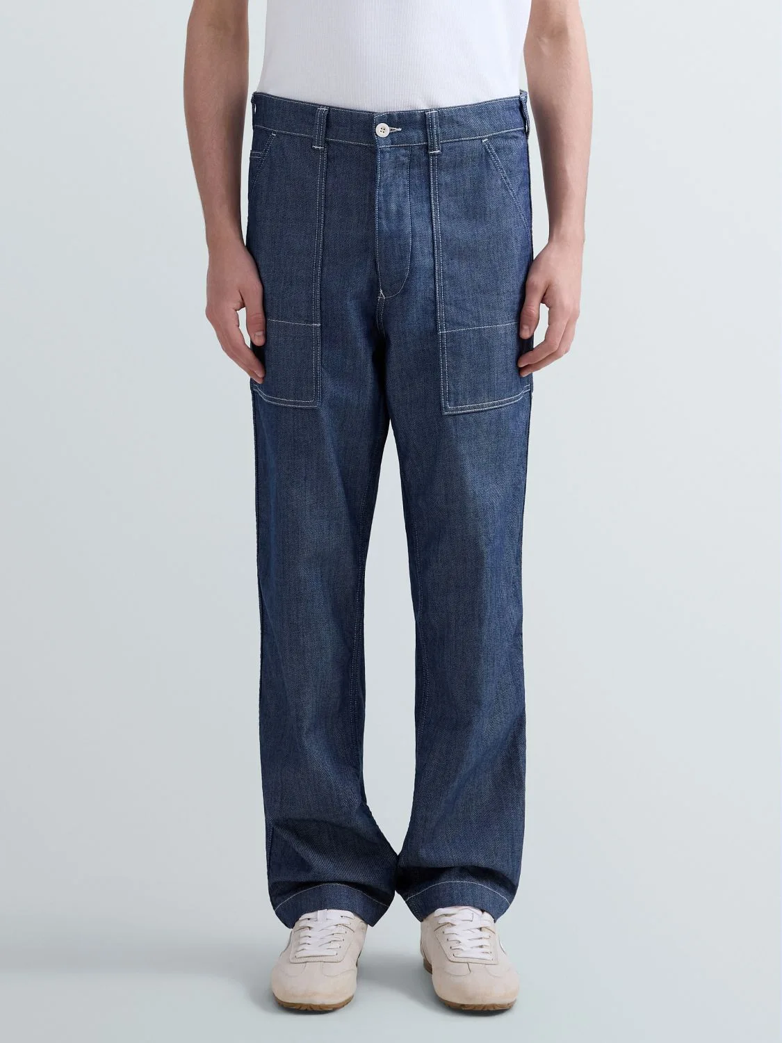REPLAY REGULAR-FIT DENIM JEANS WITH CARGO POCKETS MA9020.000.256 07A DARK BLUE 2