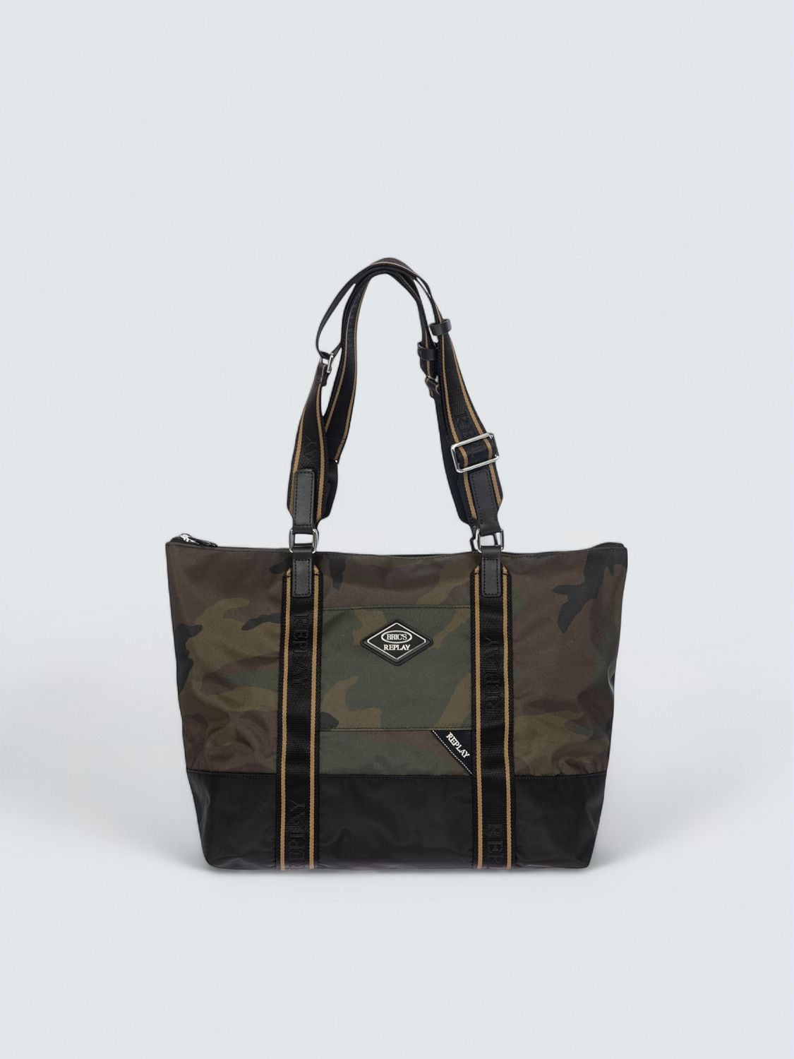 REPLAY Bric's Replay Sportina grande 3in1 in tessuto riciclato CUC47 .000.Q47070 GREEN CAMOU 1