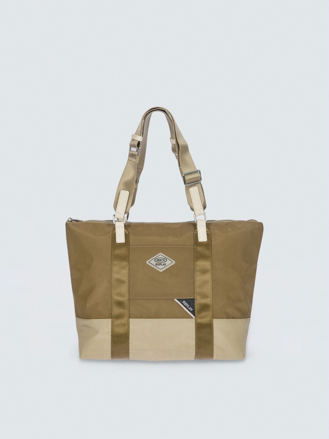 REPLAY Bric's Replay Sportina grande 3in1 in tessuto riciclato CUS47 .000.Q47070 SAND WOOD 1