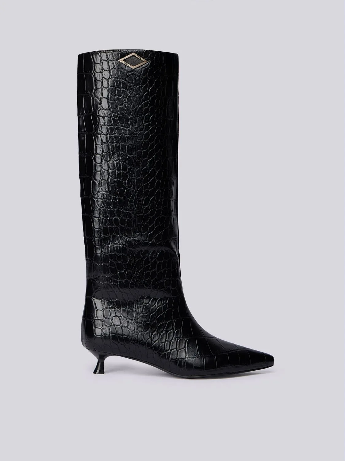 REPLAY ALDER SHARK POINTED-TOE BOOTS GWN91 .000.C0008S BLACK 1