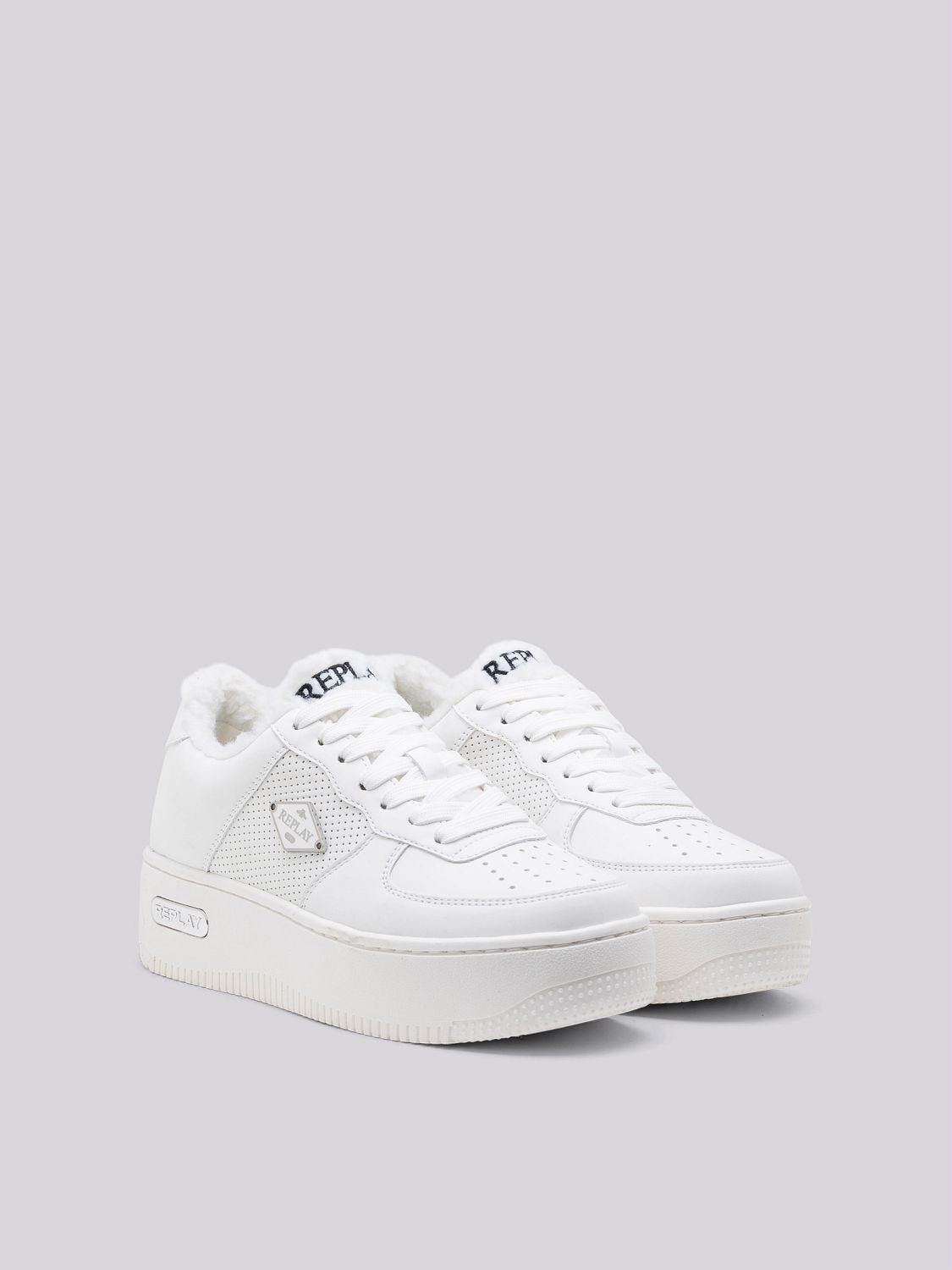 Sneakers platform epic high fur White | Replay Jeans