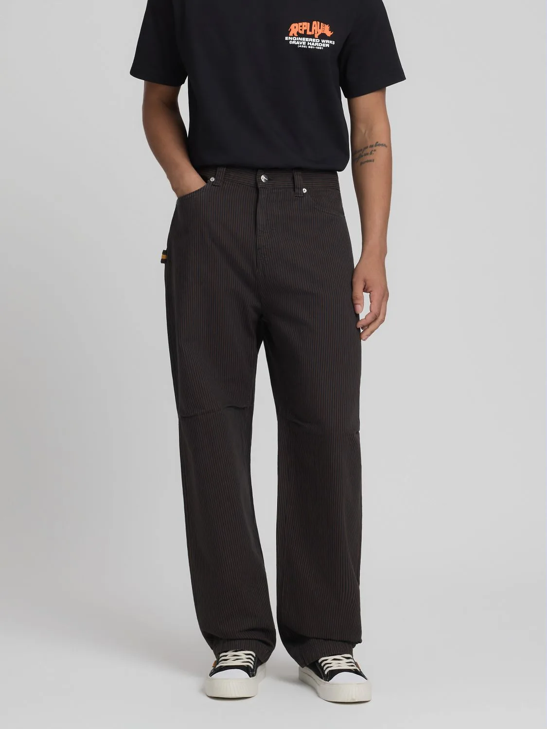 REPLAY KU1001.000.D854009-Pants KU1001.000.D854009 BLUE/COFFEE BEAN 2