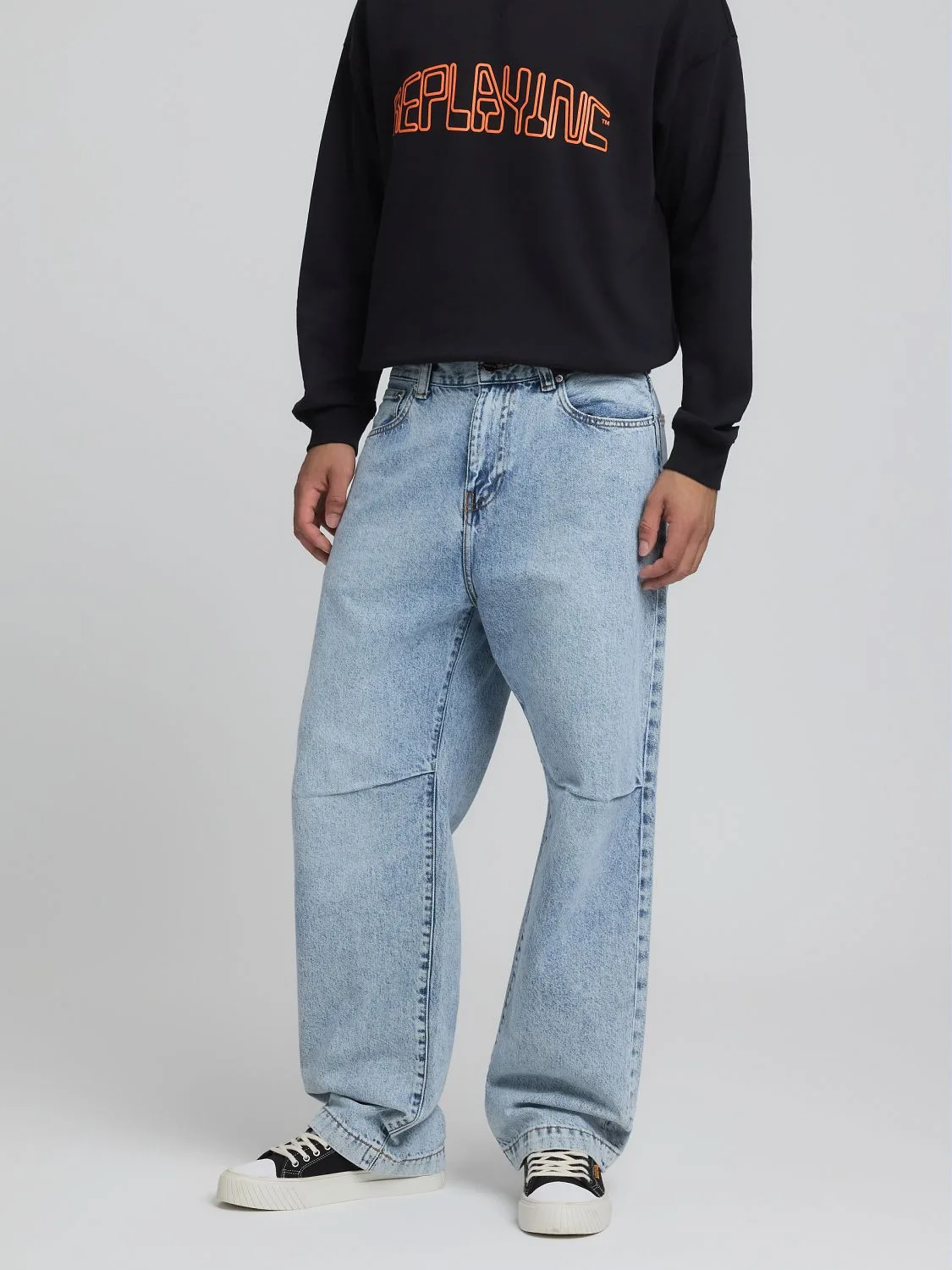 REPLAY PITMAN JEANS BAGGY FIT REPLAY INC. KU1001.000.D932003 LIGHT BLUE 2