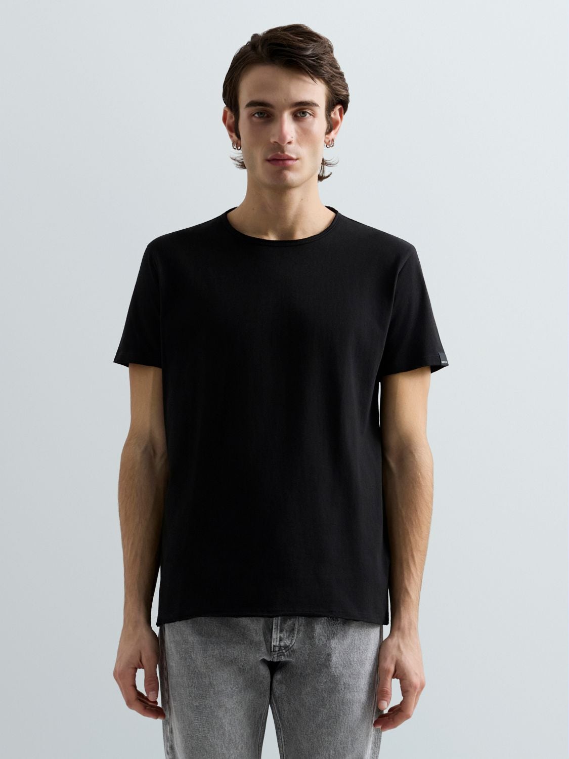 REPLAY T-SHIRT GIROCOLLO IN COTONE M3590A.000.2660 BLACK 2