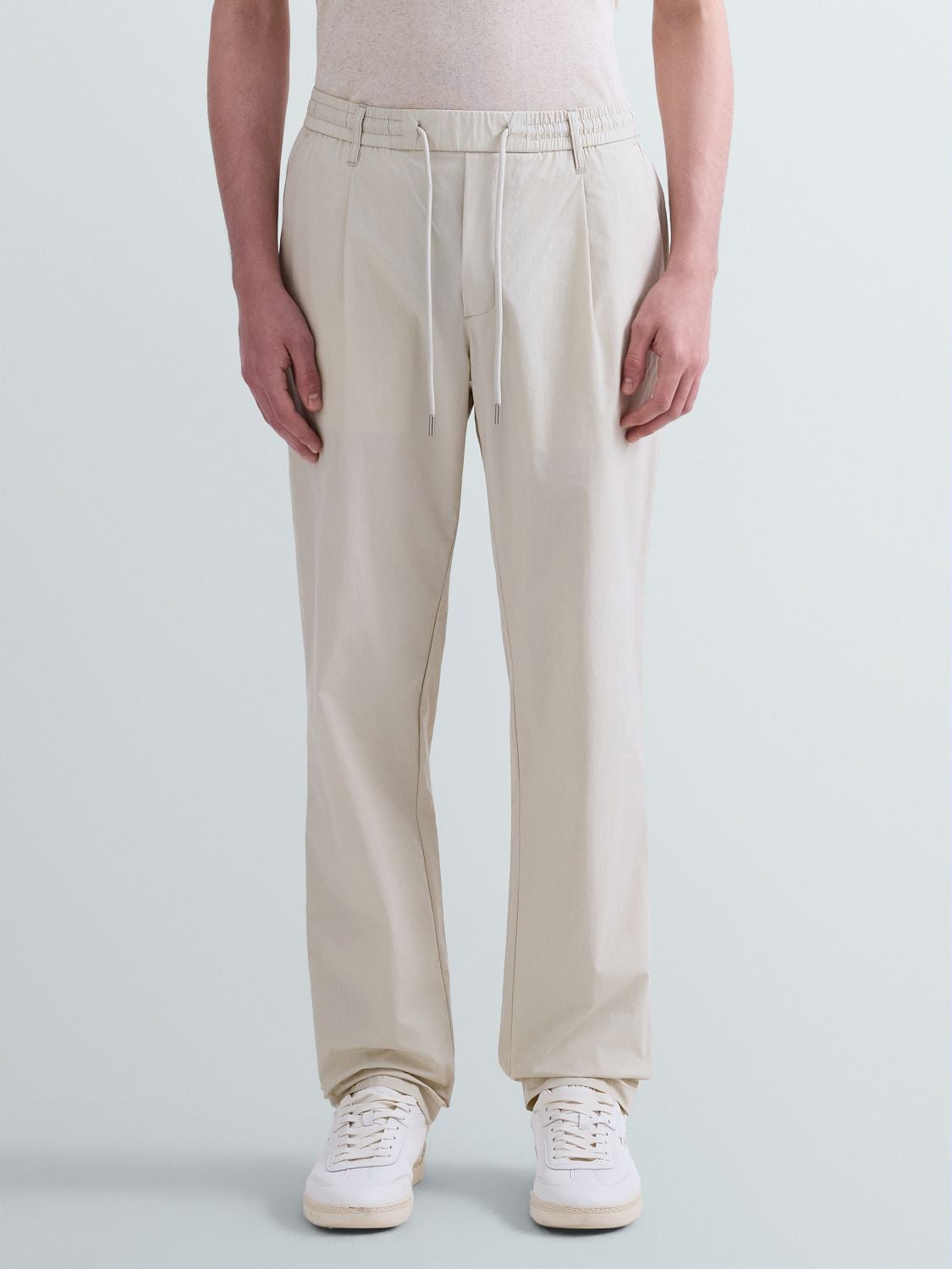 REPLAY TAPERED-FIT TROUSERS WITH DRAWSTRING M9065 .000.85504 BONE 2