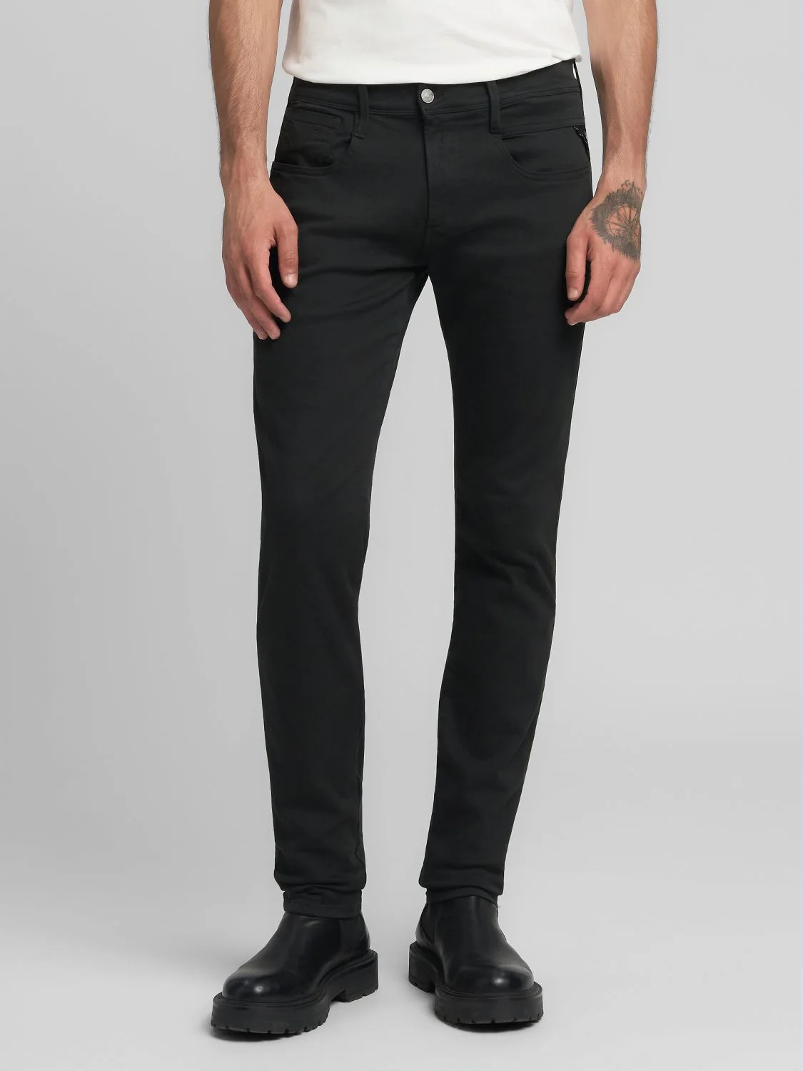 REPLAY JEANS SLIM FIT ANBASS M914E .000.8366197 BLACK 2