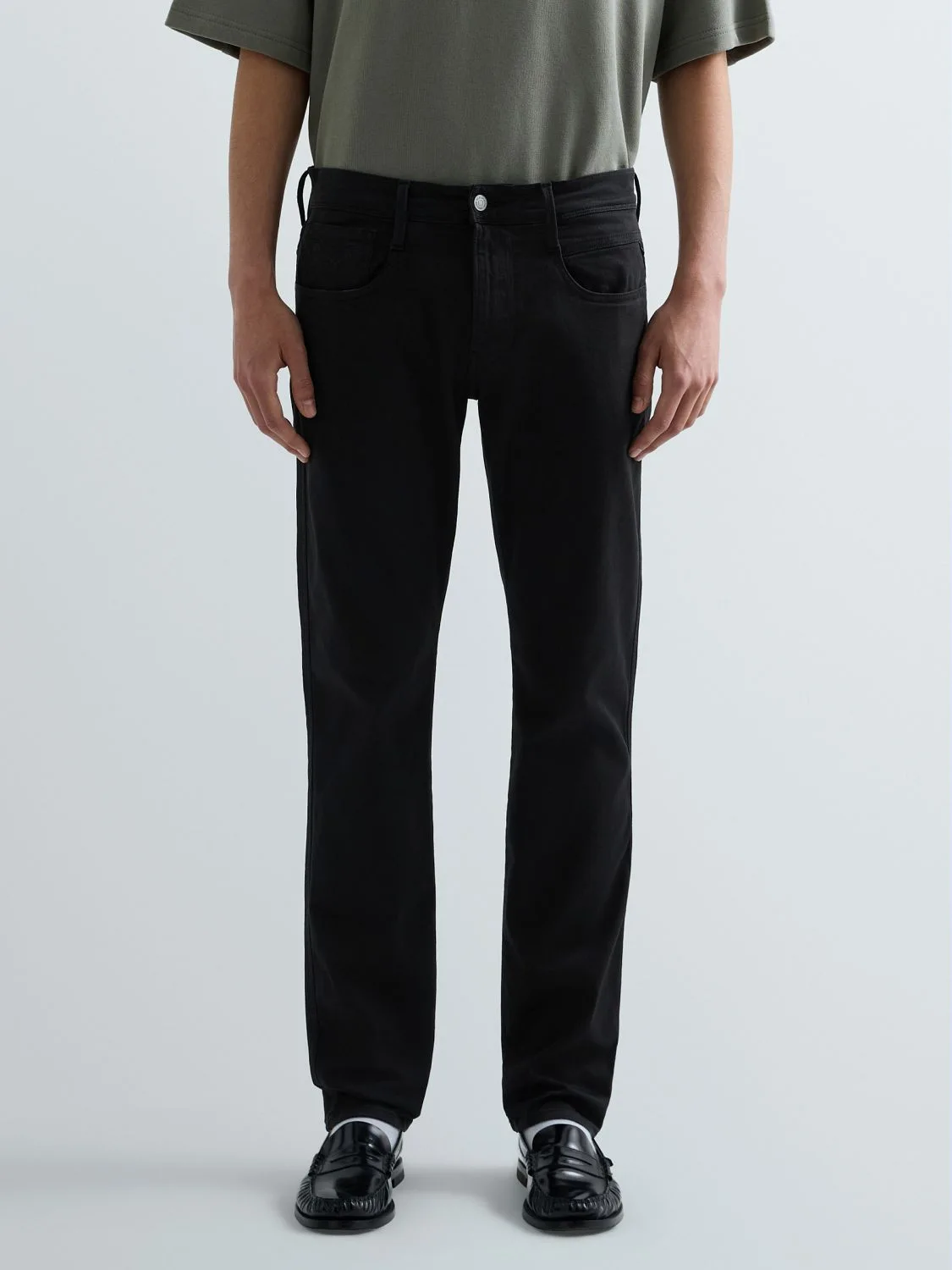 REPLAY JEANS SLIM FIT ANBASS M914E .000.8366197 BLACK 2