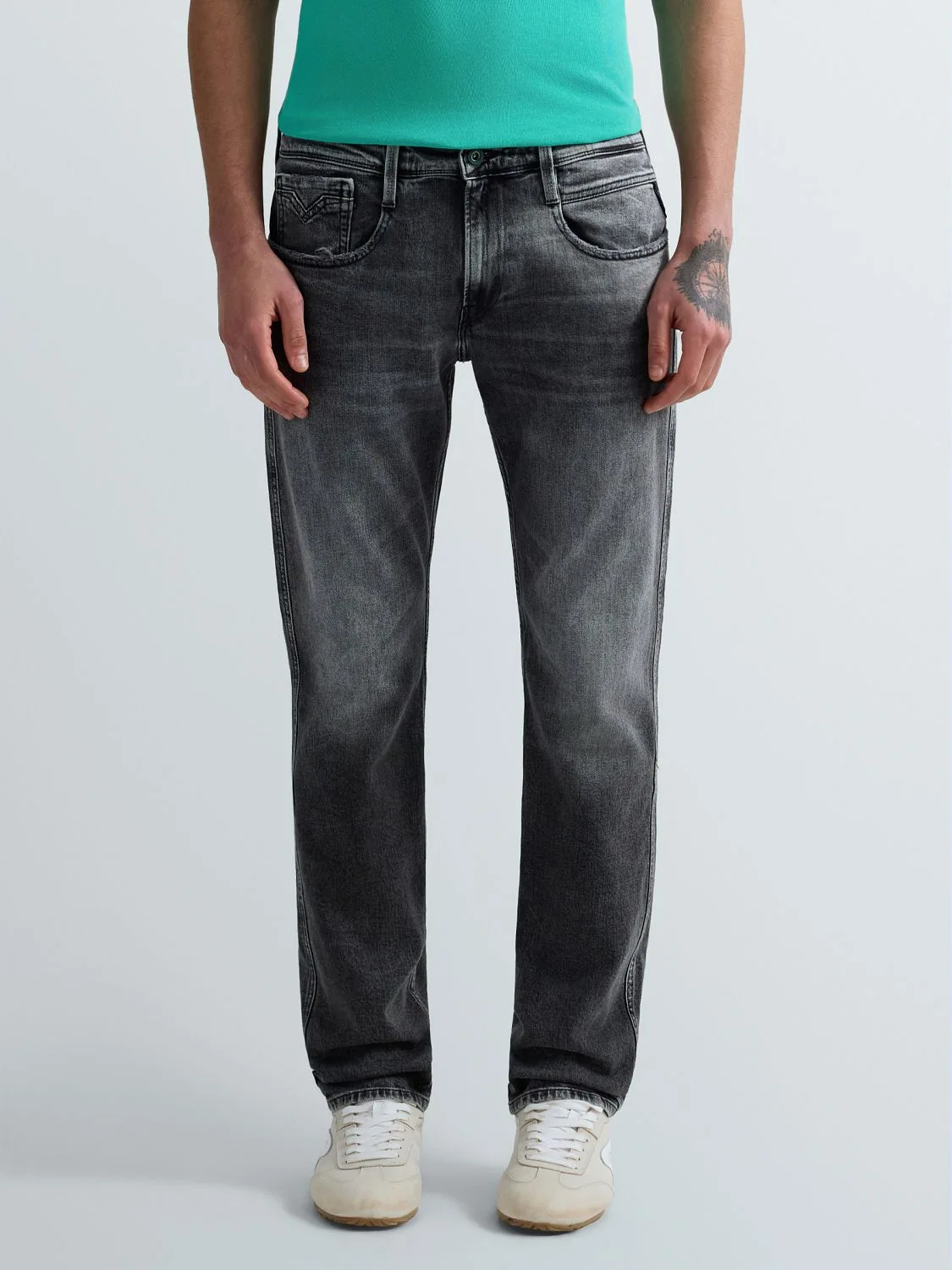 REPLAY ANBASS SLIM-FIT JEANS M914Y .000.613 176 MEDIUM GREY 2