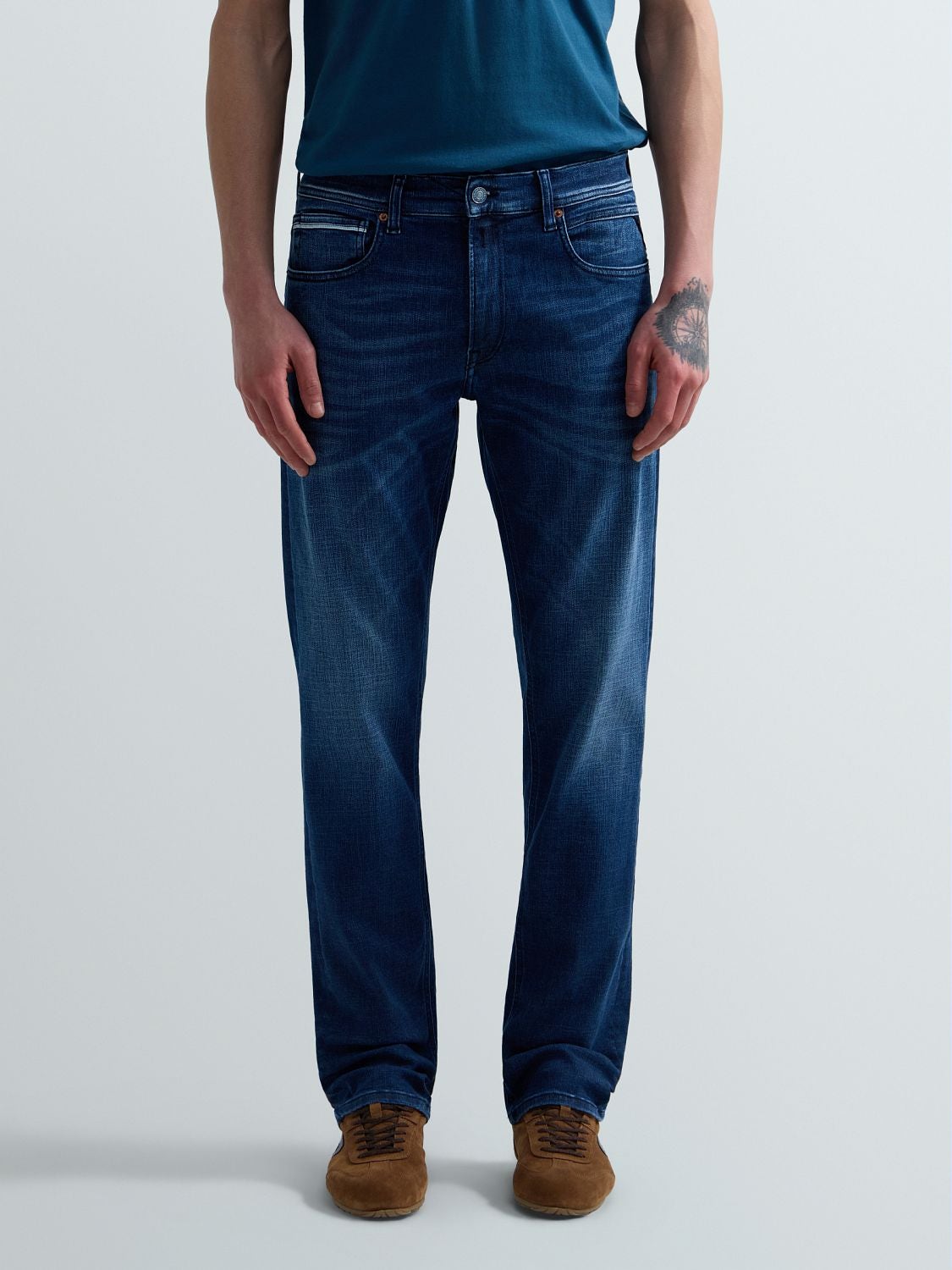 REPLAY JEANS STRAIGHT FIT GROVER MA972Z.000.661 124 MEDIUM BLUE 2