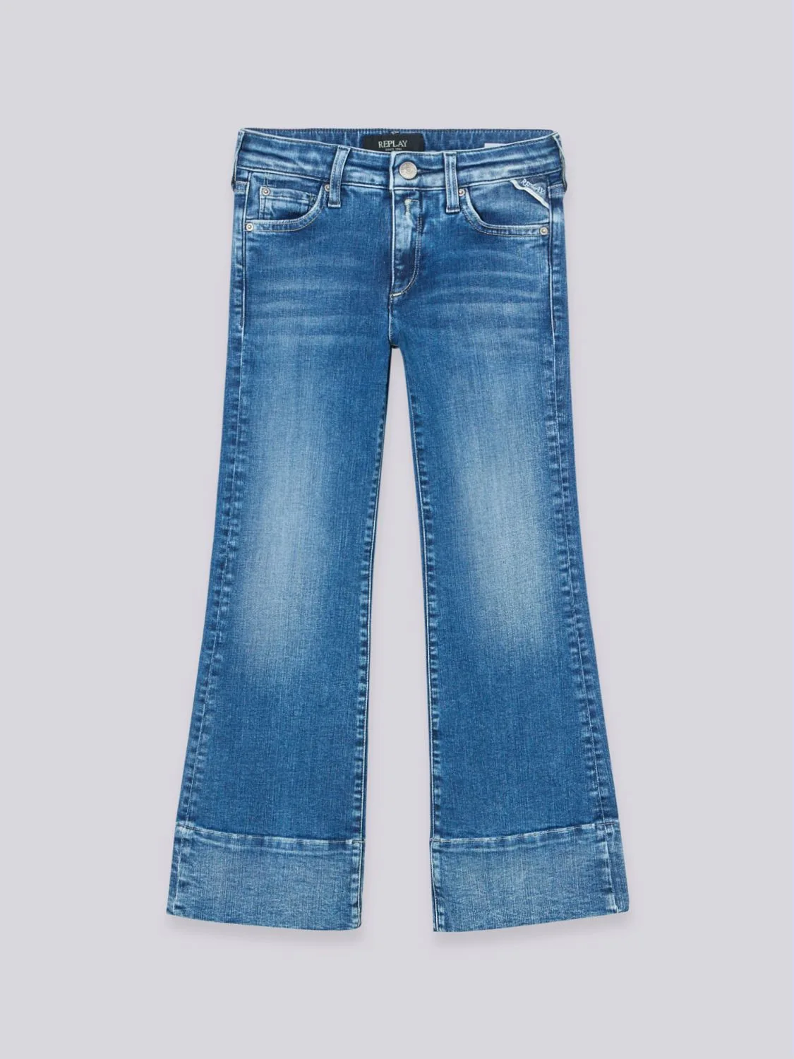 REPLAY AVRY FLARED BOOTCUT JEANS SG9449.050.965 365 MEDIUM BLUE 1