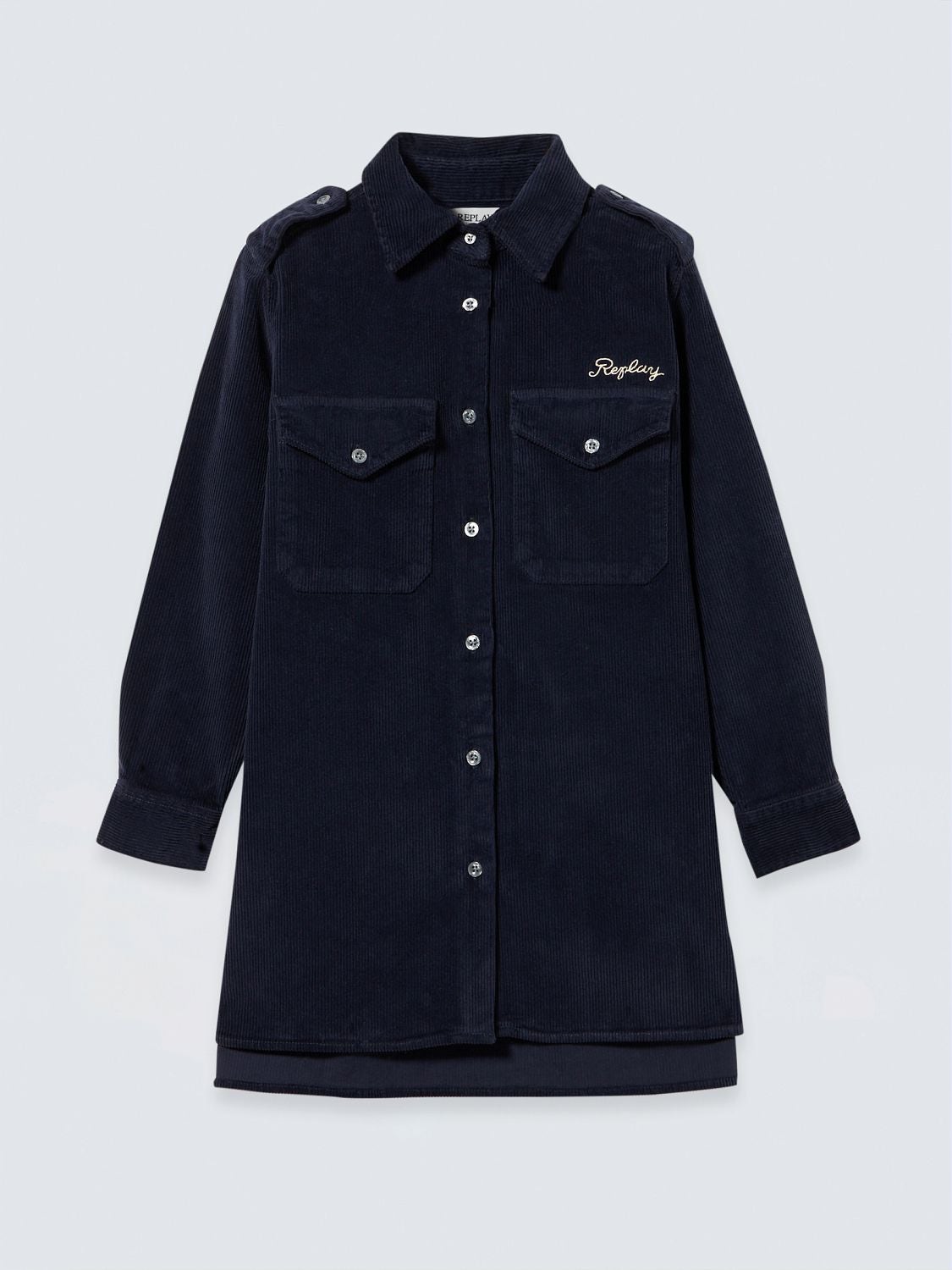 REPLAY CORDUROY SHIRT DRESS SG93A4.000.7248B SALUTE 1