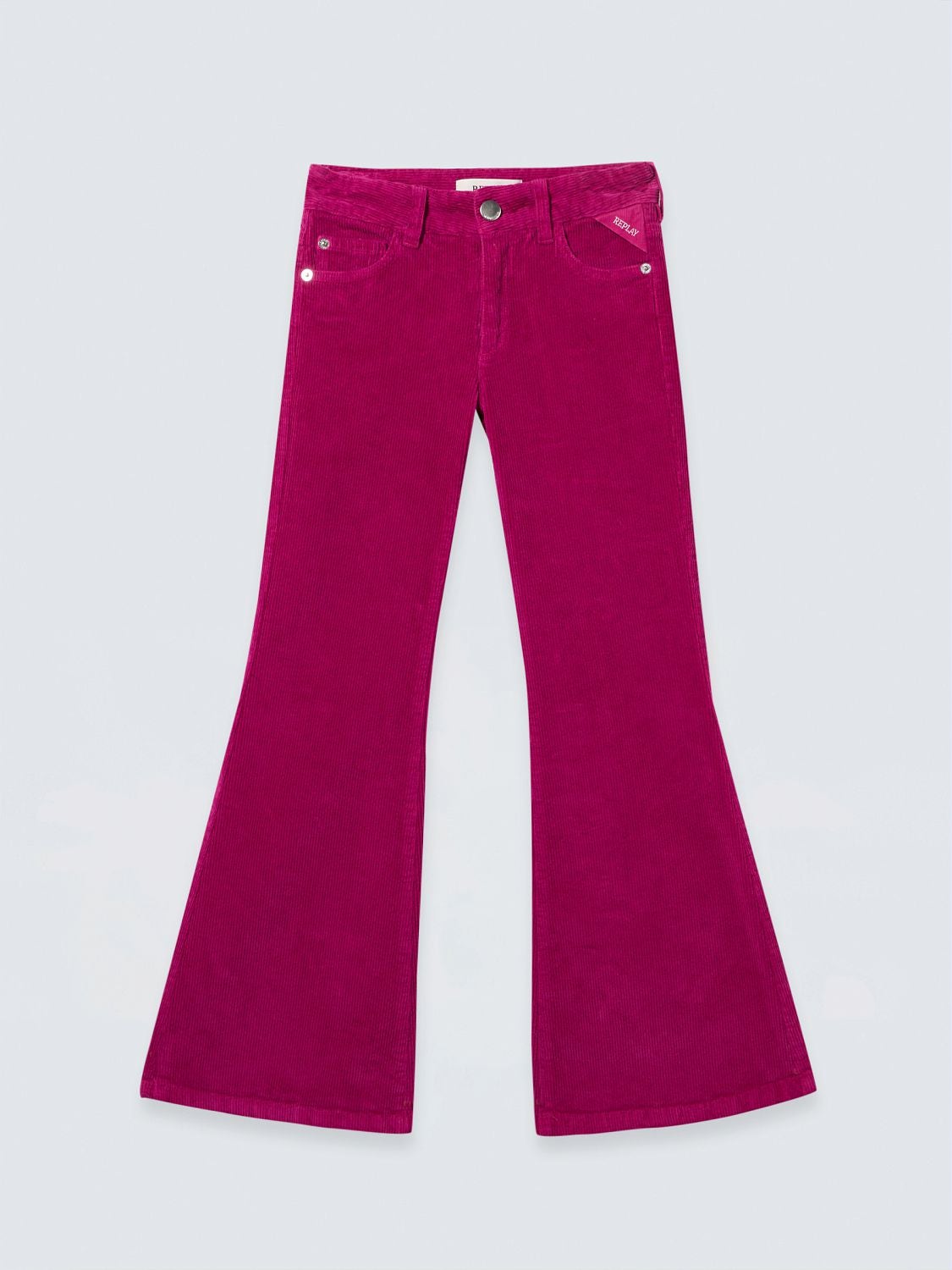 REPLAY AVRY CORDUROY BOOTCUT FLARE-FIT TROUSERS SG93AD.000.7248B CYCLAMEN 1
