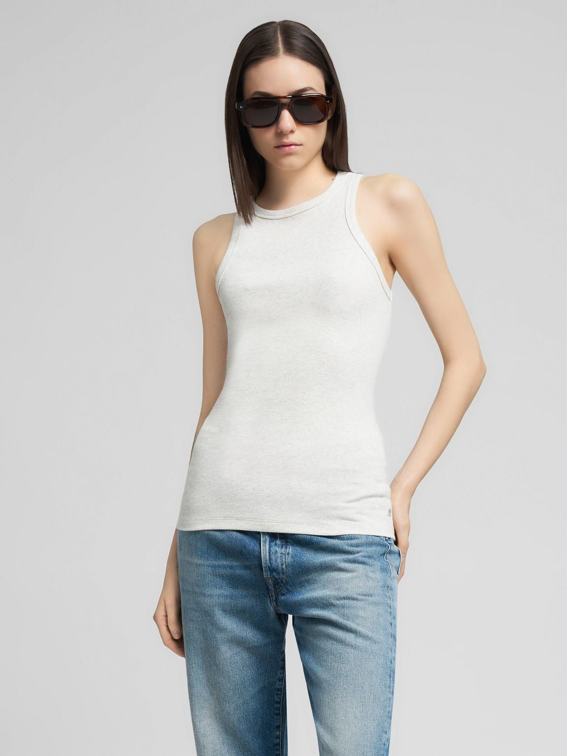 REPLAY CANOTTA SLIM FIT A COSTINE W3465 .000.23946 SUPER LIGHT GREY MELANGE 2