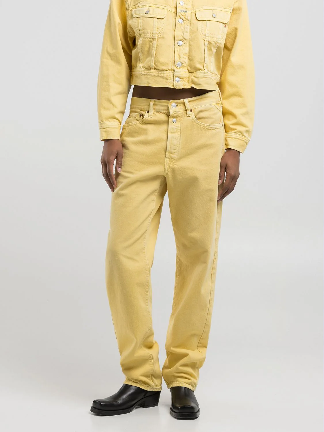 REPLAY JEANS STRAIGHT FIT W9ZERO1 W9Z1  .000.8580099 DAISY YELLOW 2
