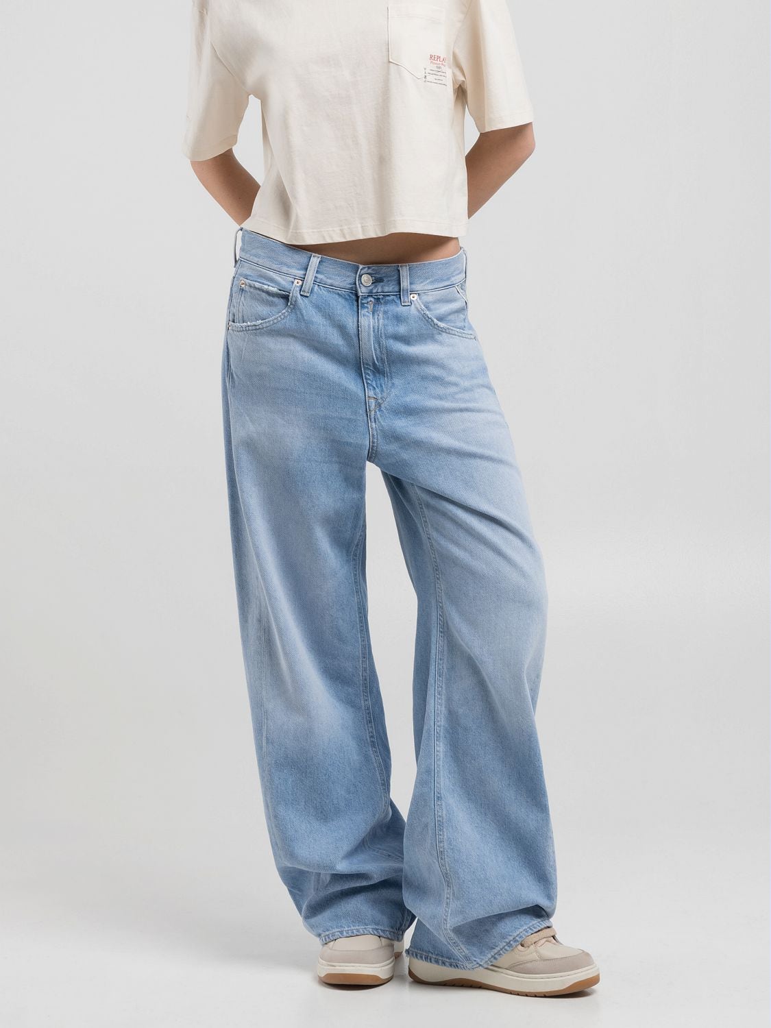 Abbigliamento Jeans Replay Donna Jeans Baggy Fit Narja Light