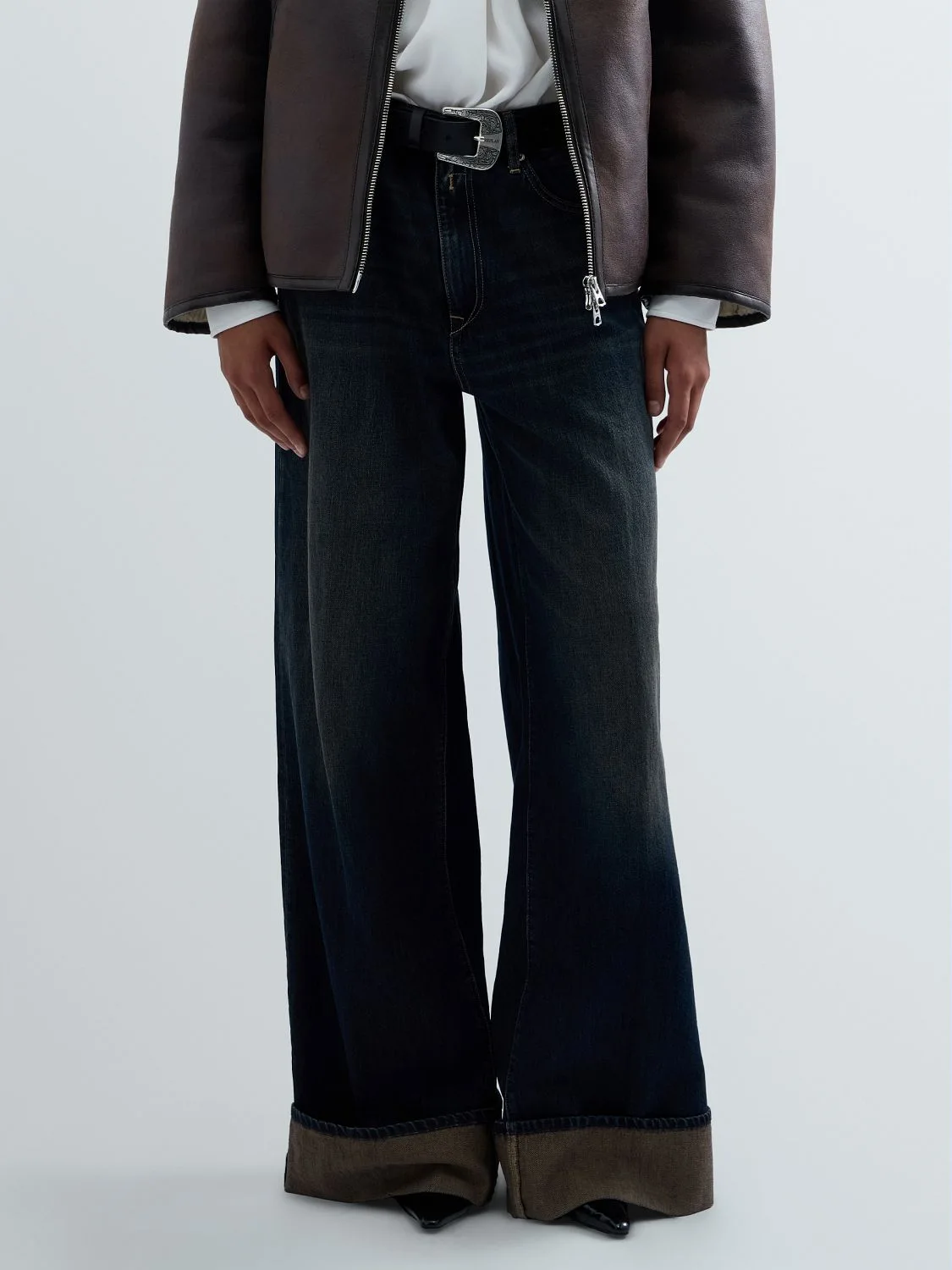 REPLAY NALAJA WIDE-LEG JEANS W0541 .000.800 281 DARK BLUE 2