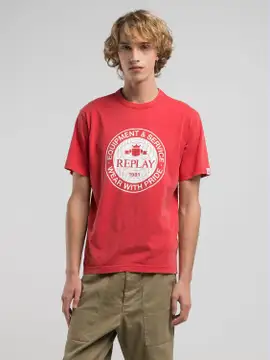 REGULAR-FIT T-SHIRT WITH CIRCULAR PRINT