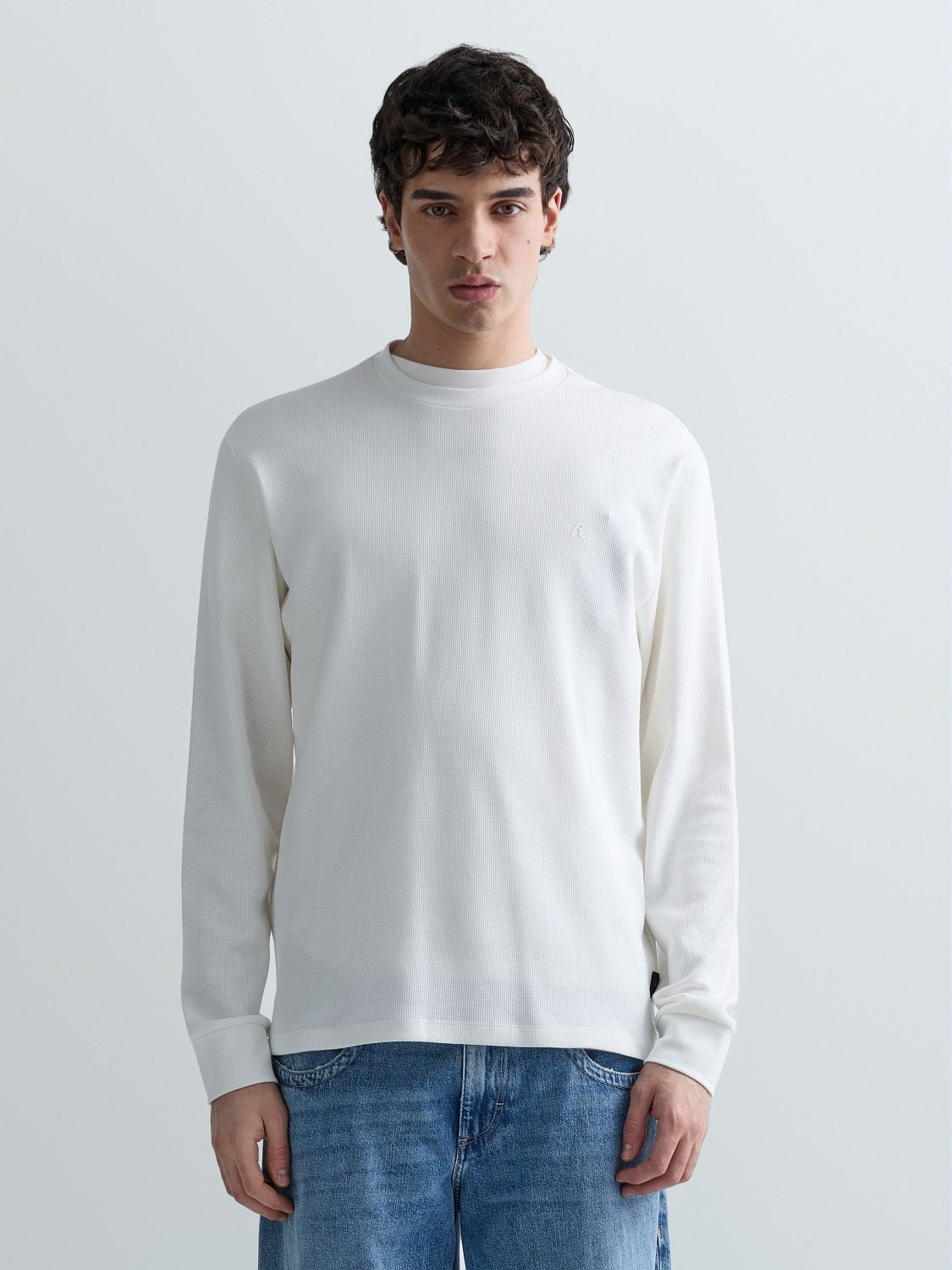REPLAY REGULAR-FIT LONG-SLEEVED T-SHIRT M3101 .000.85204 NATURAL WHITE 2