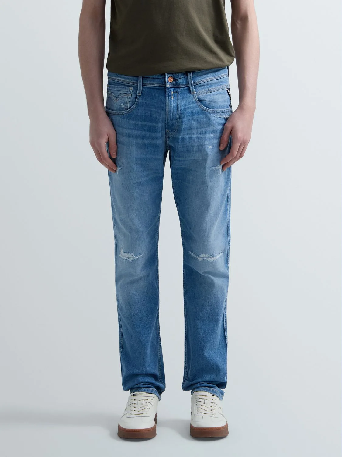 REPLAY ANBASS SLIM-FIT JEANS M914Y .000.573 10R MEDIUM BLUE 2