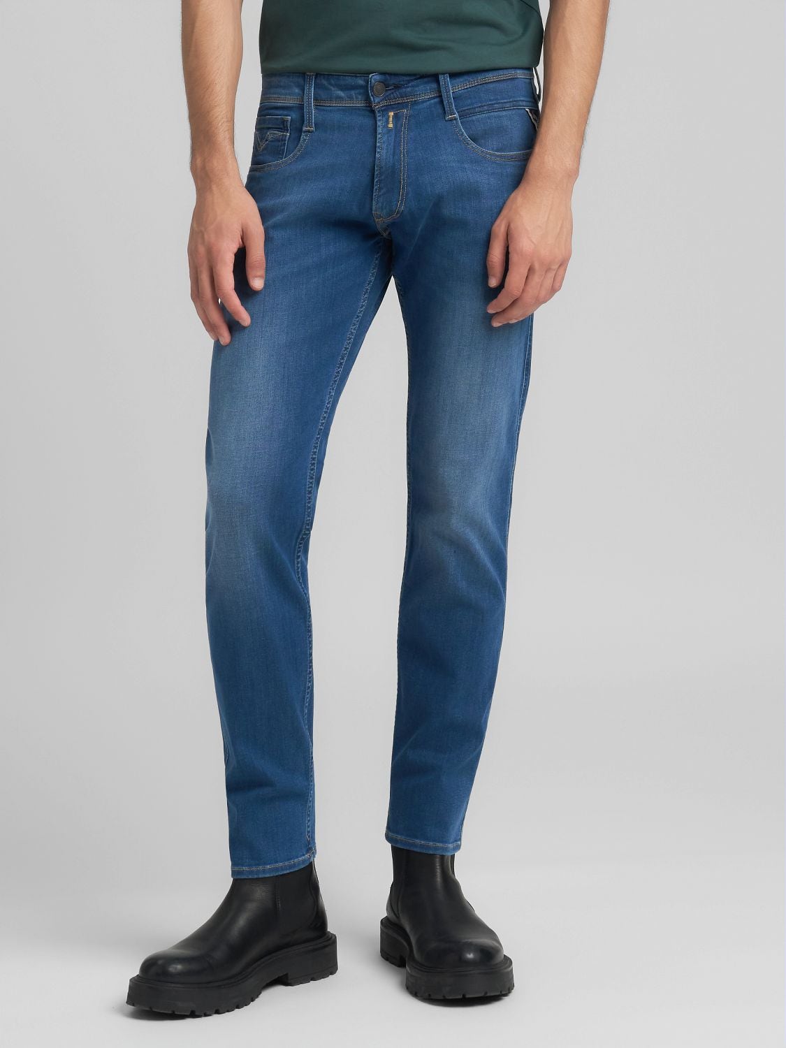 REPLAY ANBASS SLIM-FIT JEANS M914  .000.41A C33 DARK BLUE 2