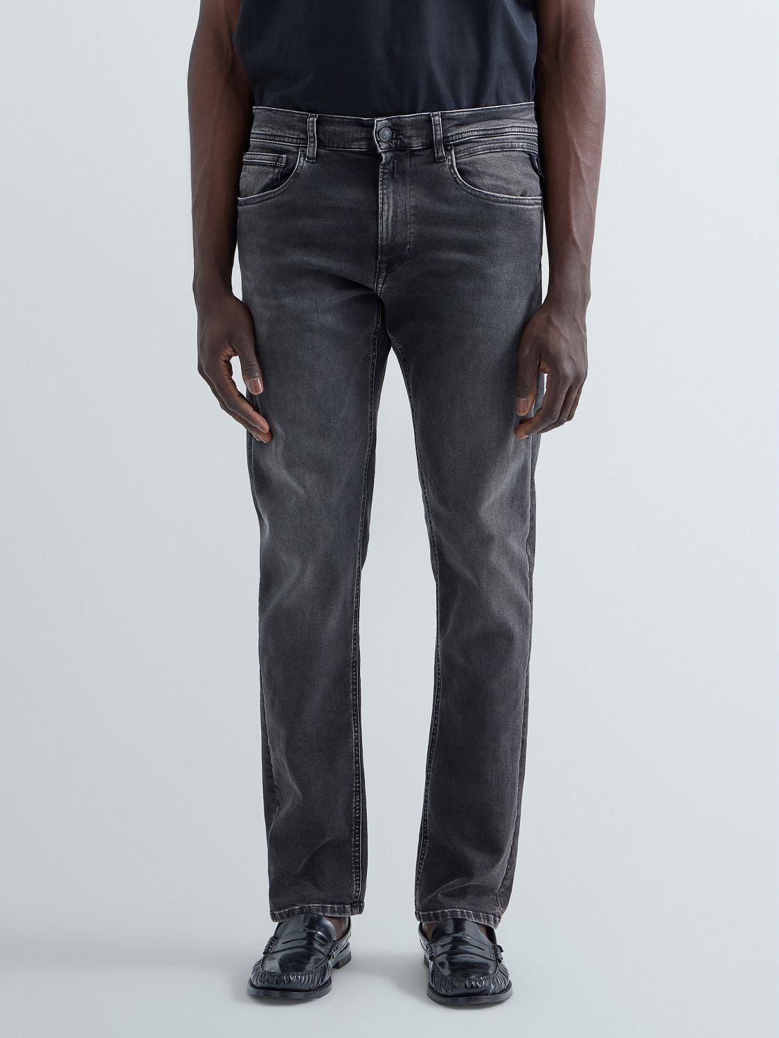 REPLAY GROVER STRAIGHT-FIT JEANS MA972Z.000.661 04B DARK GREY 2