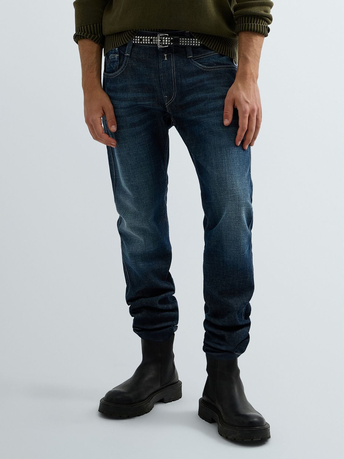 REPLAY ANBASS SLIM-FIT JEANS M0914 .000.619 272 DARK BLUE 2