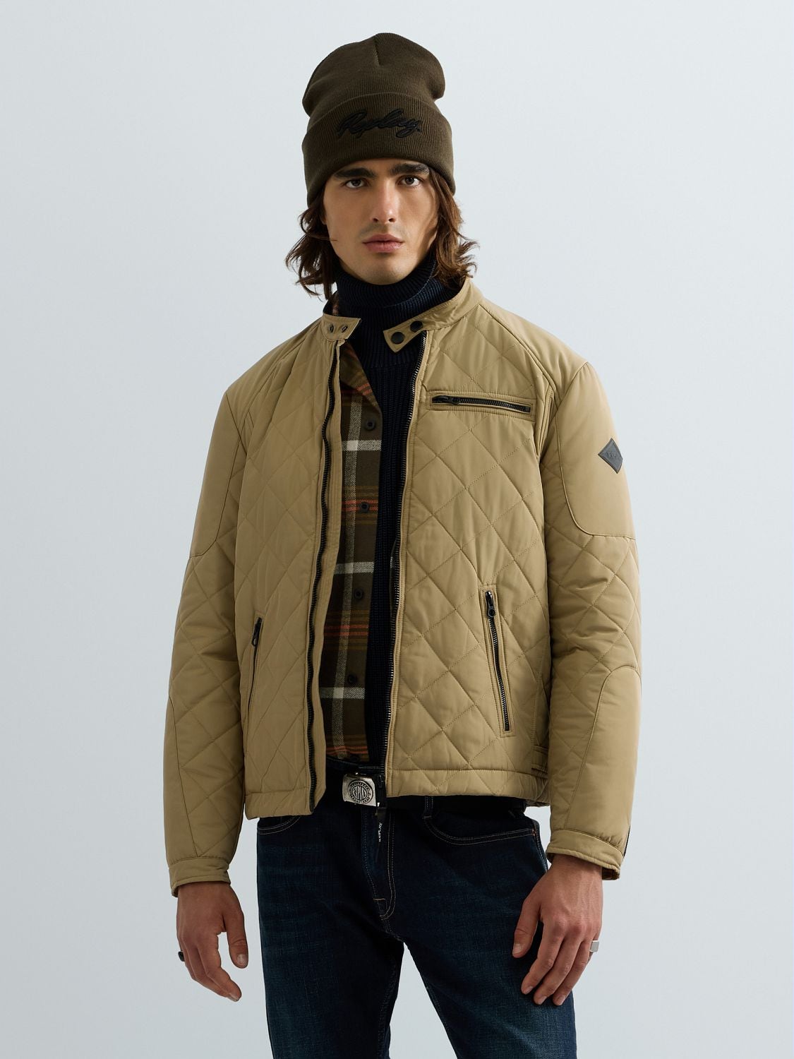 REPLAY QUILTED JACKET WITH POCKETS M8000 .000.84442 TREE HOUSE 2