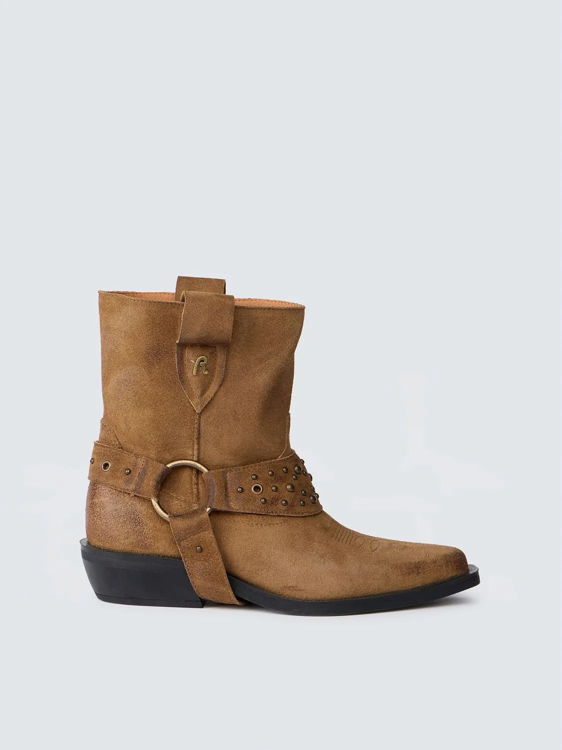REPLAY VIOLET SUEDE TEXAN BOOTS GWN99 .000.C0009L TAN__ 1