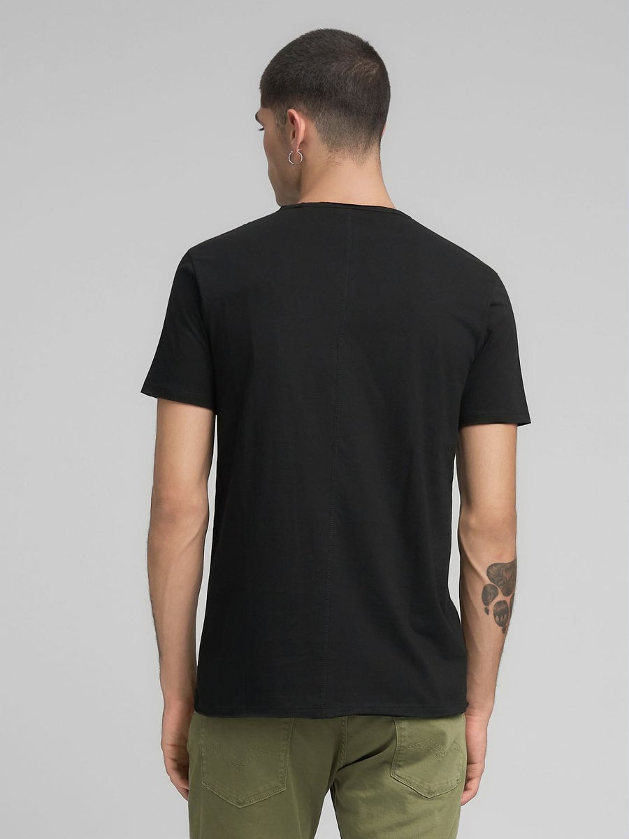 REPLAY RUNDHALS-T-SHIRT AUS BAUMWOLLE M3590A.000.2660 BLACK 3 REPLAY RUNDHALS-T-SHIRT AUS BAUMWOLLE M3590A.000.2660 BLACK 3