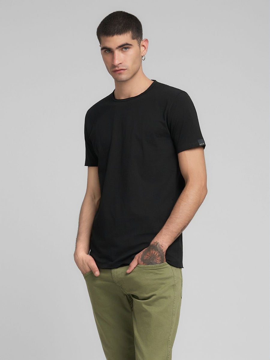 REPLAY RUNDHALS-T-SHIRT AUS BAUMWOLLE M3590A.000.2660 BLACK 4 REPLAY RUNDHALS-T-SHIRT AUS BAUMWOLLE M3590A.000.2660 BLACK 4