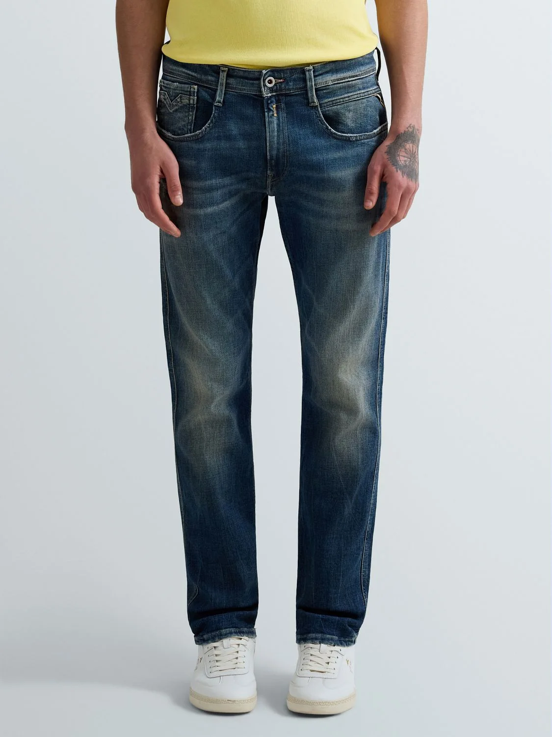 REPLAY ANBASS SLIM-FIT JEANS M914Q .000.141 100 DARK BLUE 2