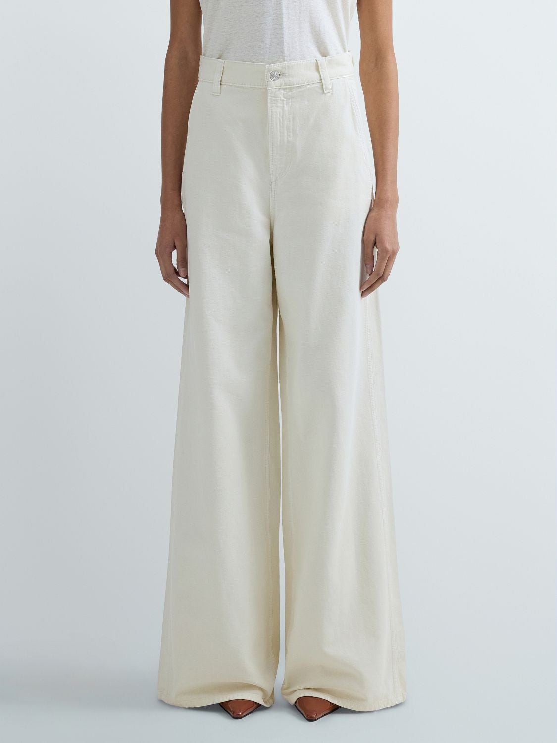 WIDE-LEG-HOSE AUS BAUMWOLLGEWEBE