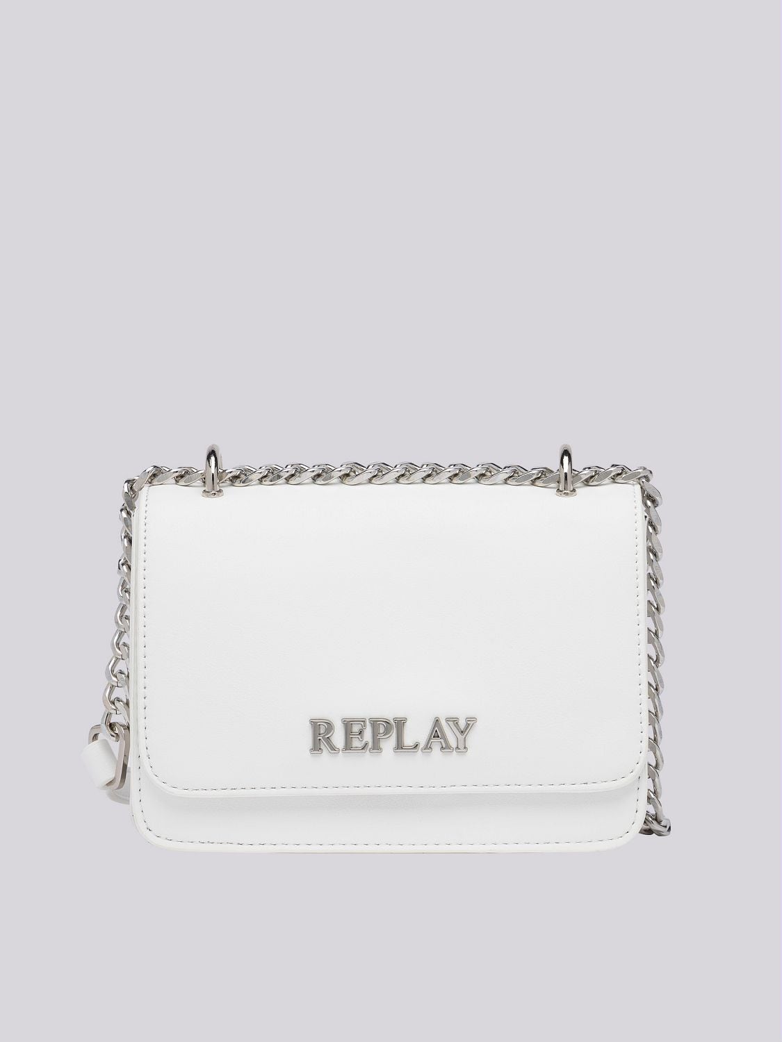 REPLAY CROSSBODY BAG WITH CHAIN FW3001.001.A0362B OPTICAL WHITE 1