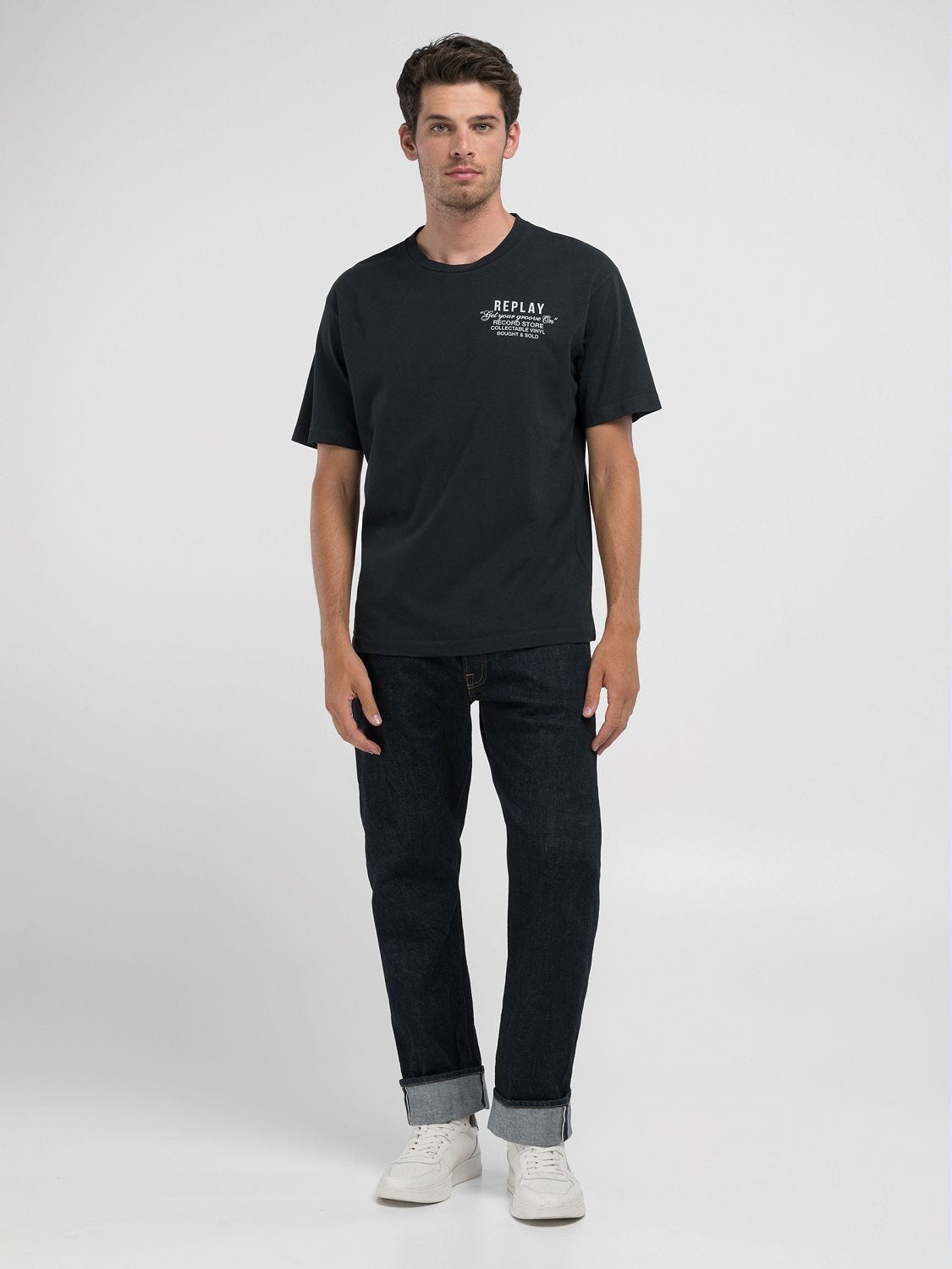 Relaxed-fit t-shirt with lettering Blackboard | Replay Jeans